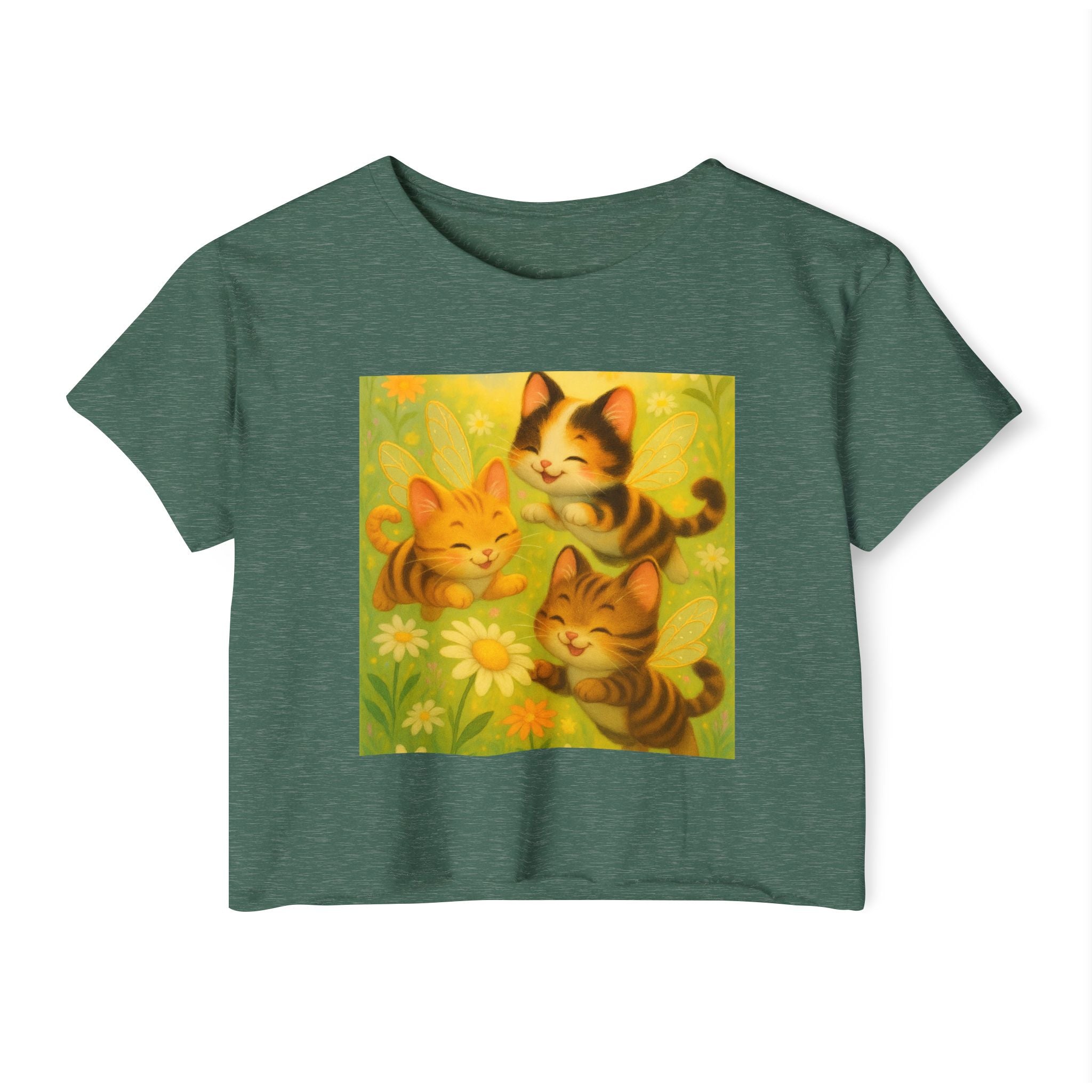 Cute Cat Festival Crop Top for Women - Perfect for Summer Celebrations
