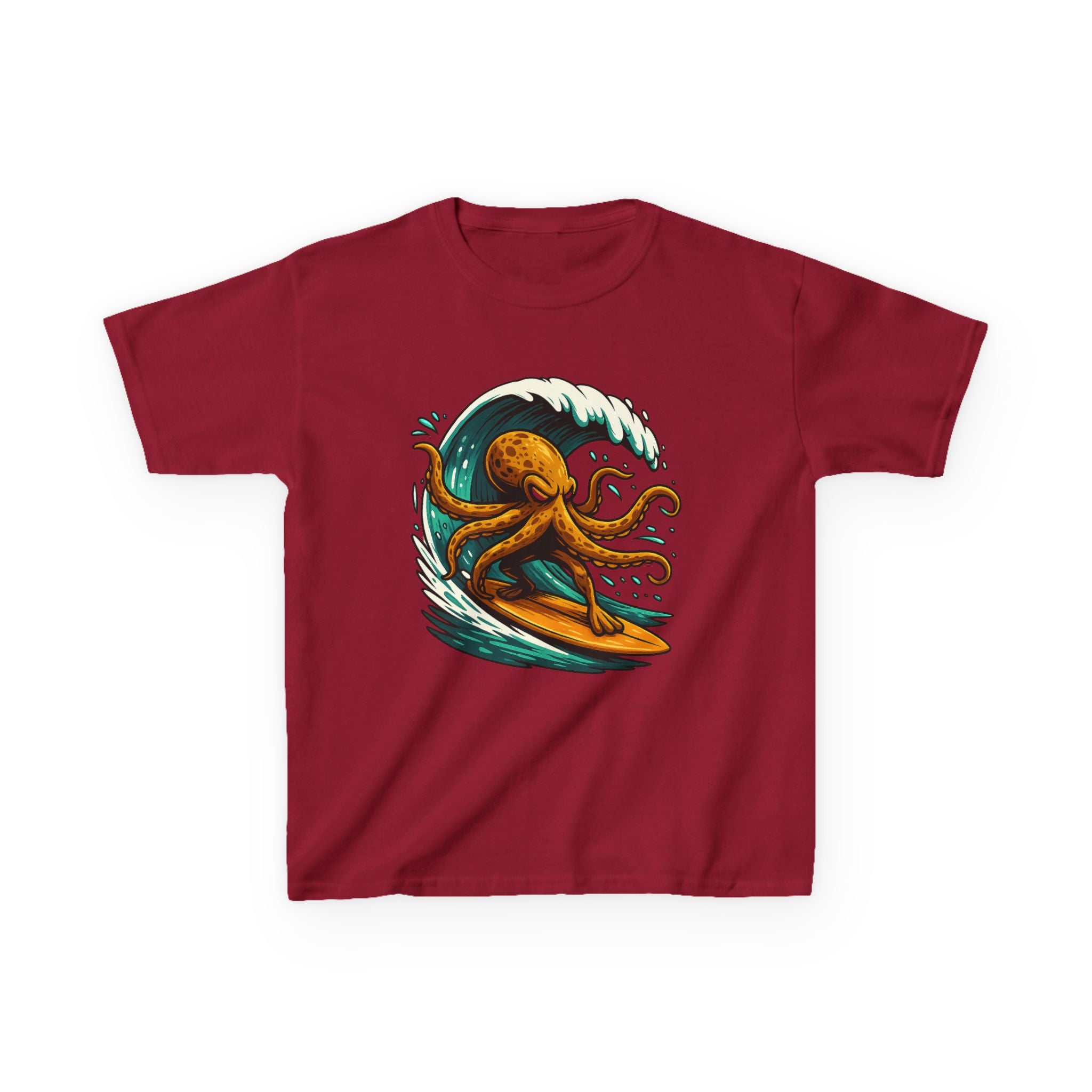 Kids Tee — Octo Surfer Surfing Wave Graphic