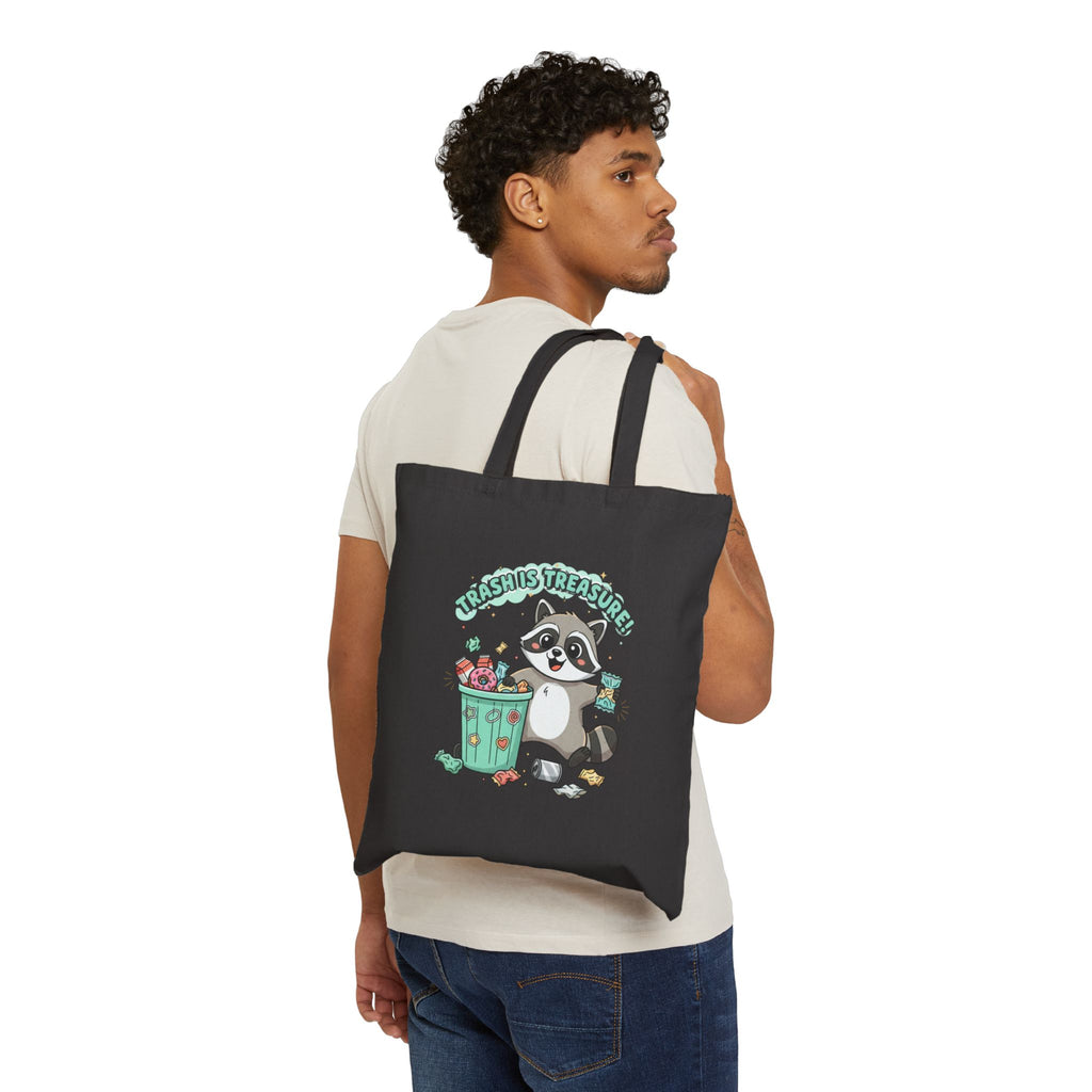 Trash Panda Christmas Tote | Cotton Canvas Tote, Funny Raccoon Holiday
