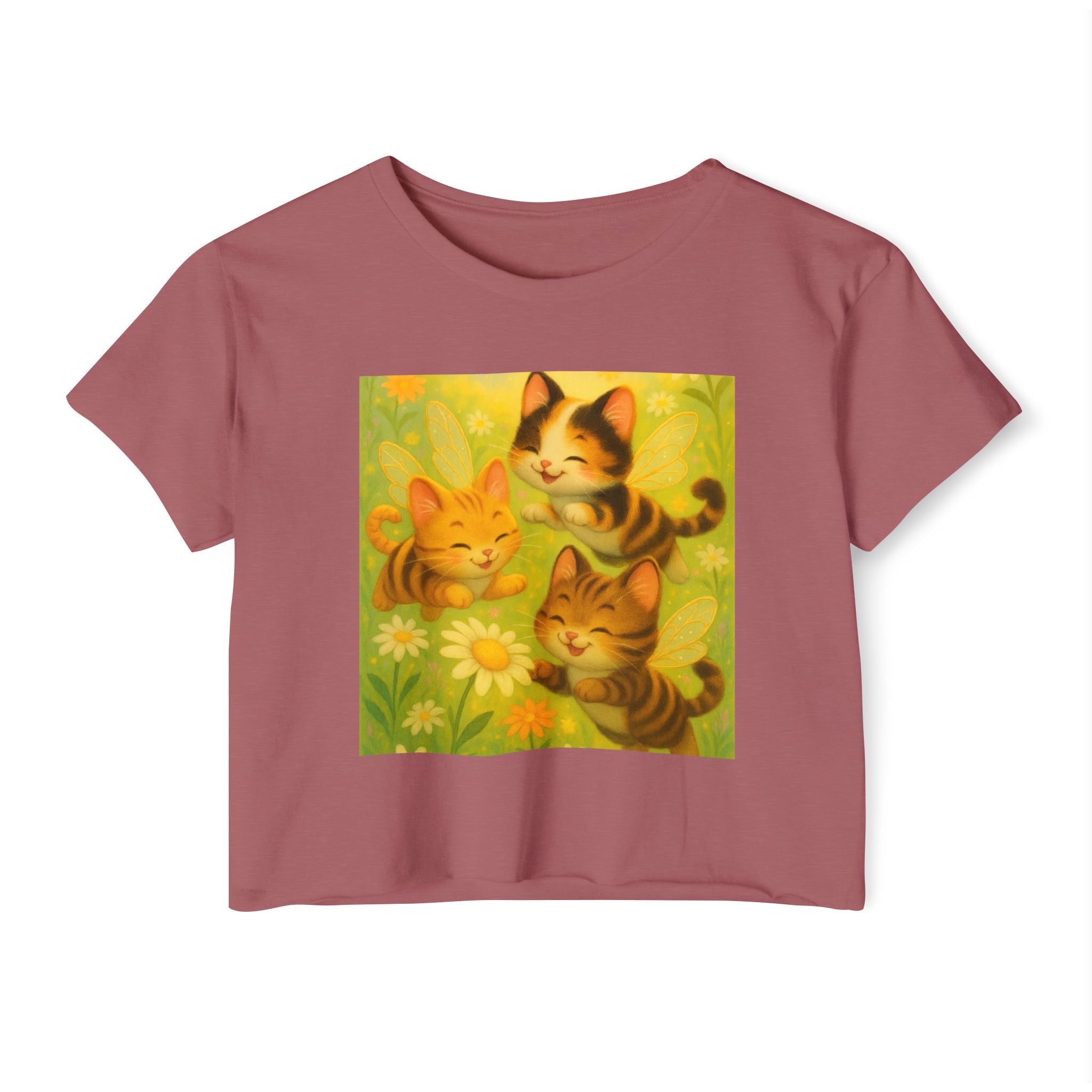 Cute Cat Festival Crop Top for Women - Perfect for Summer Celebrations