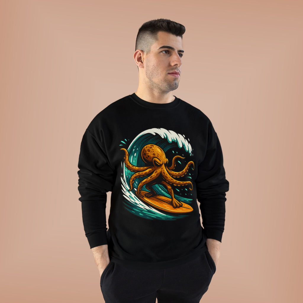 Octo Surfer Surfing Octopus Crewneck Sweatshirt