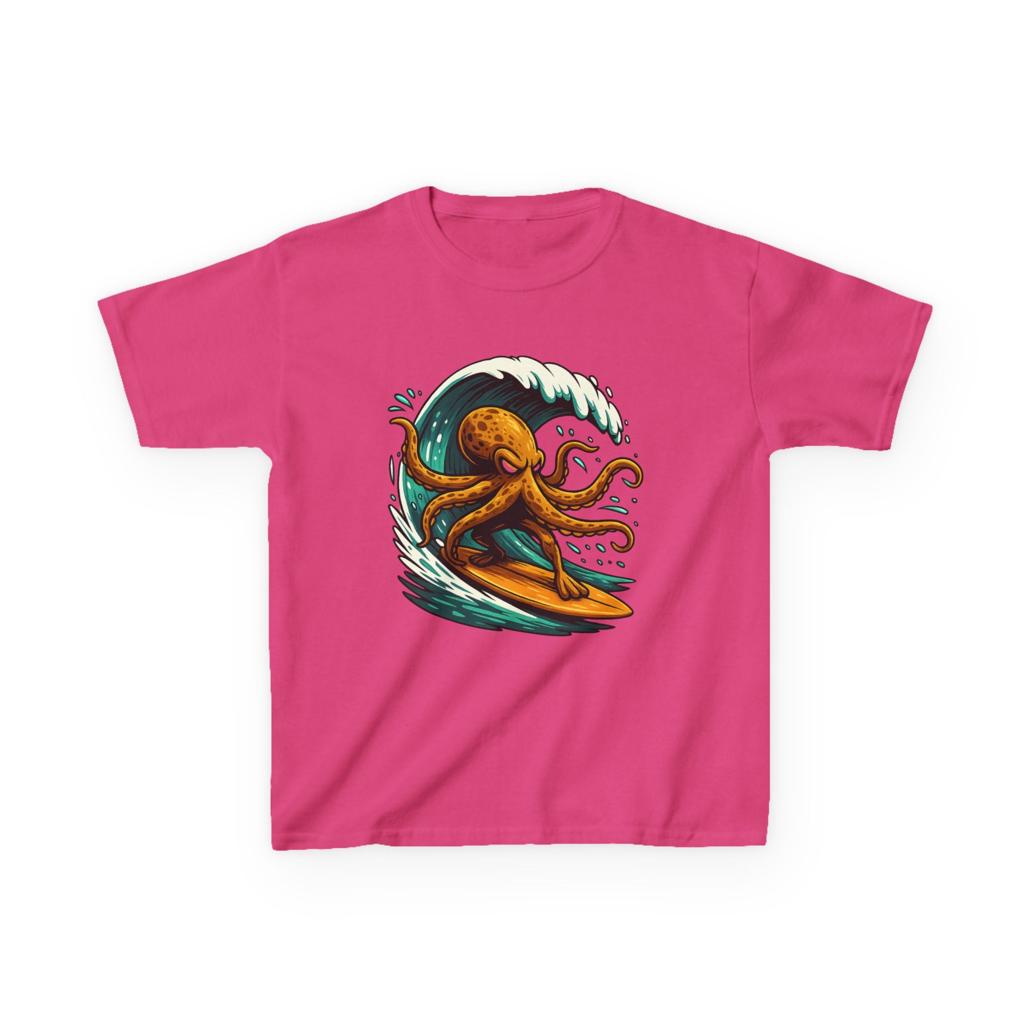 Kids Tee — Octo Surfer Surfing Wave Graphic