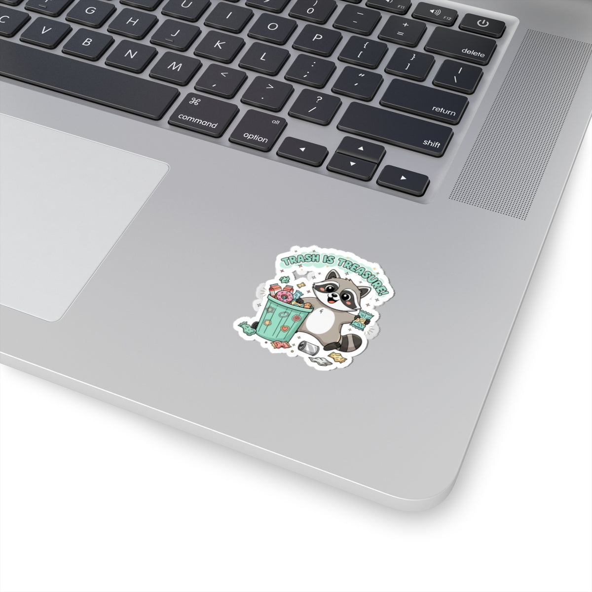 Trash Is Treasure raccoon sticker | Trash Panda Christmas, cute holiday sticker