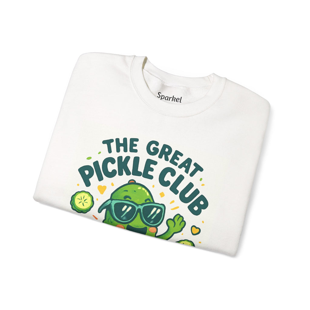 The Great Pickle Club Sweatshirt — Retro Cute Dancing Pickle Crewneck