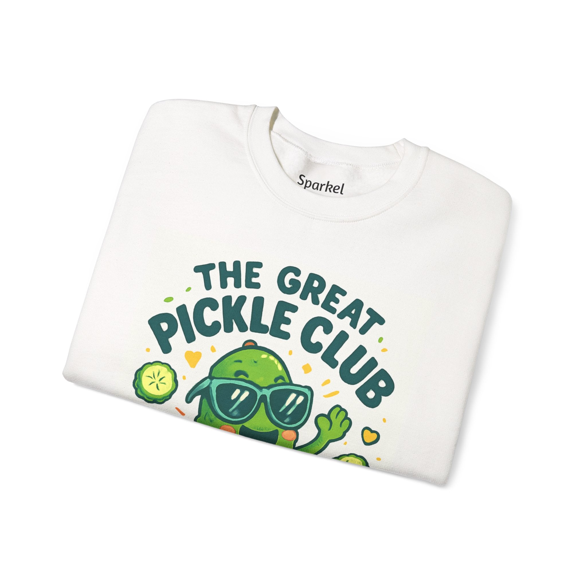 The Great Pickle Club Sweatshirt — Retro Cute Dancing Pickle Crewneck