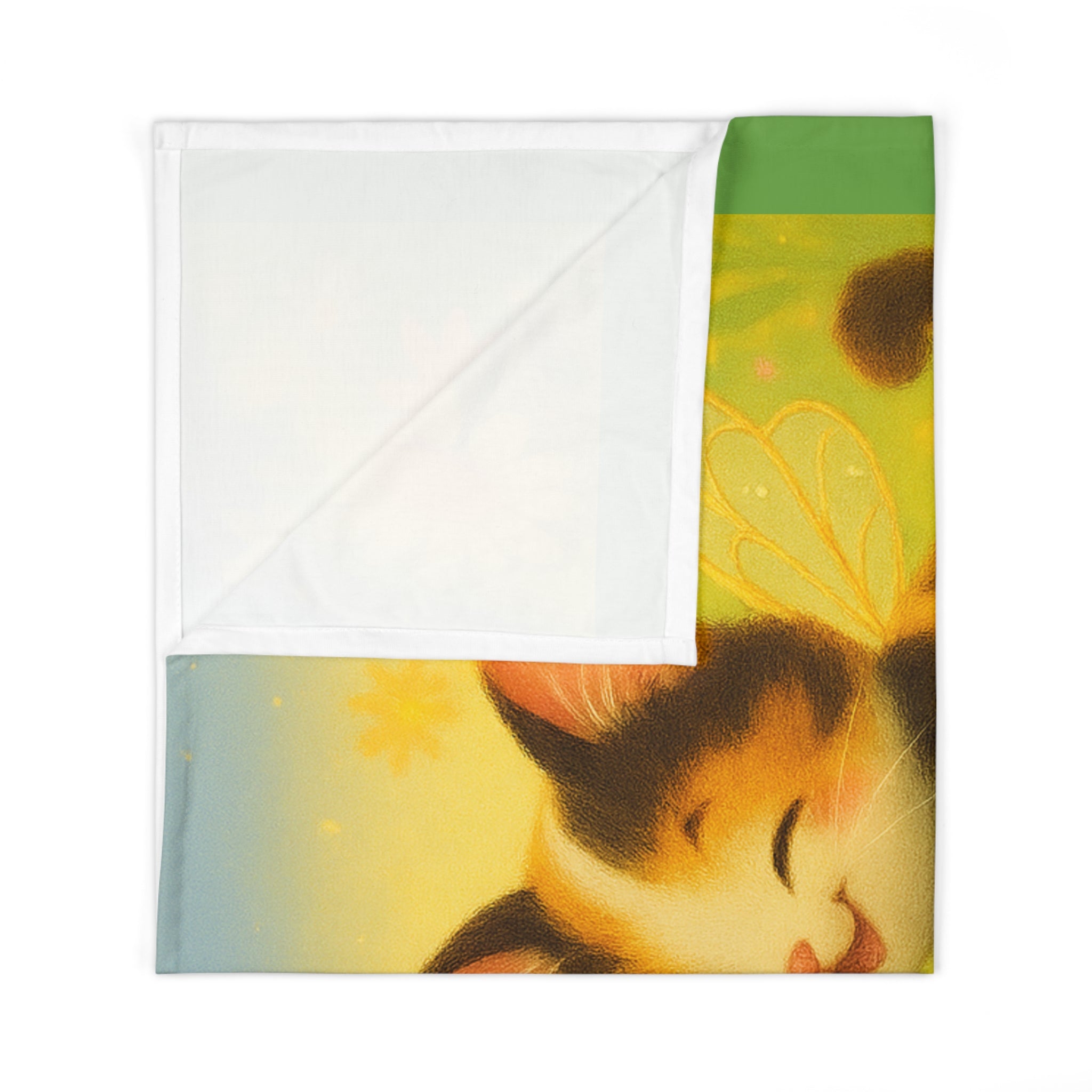Swaddle Blanket - Whimsical Bumble Cats Garden