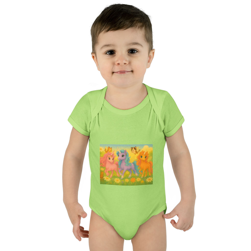 Bodysuit - Whimsical Unicorn Princesses and Forest Animals Playful Design