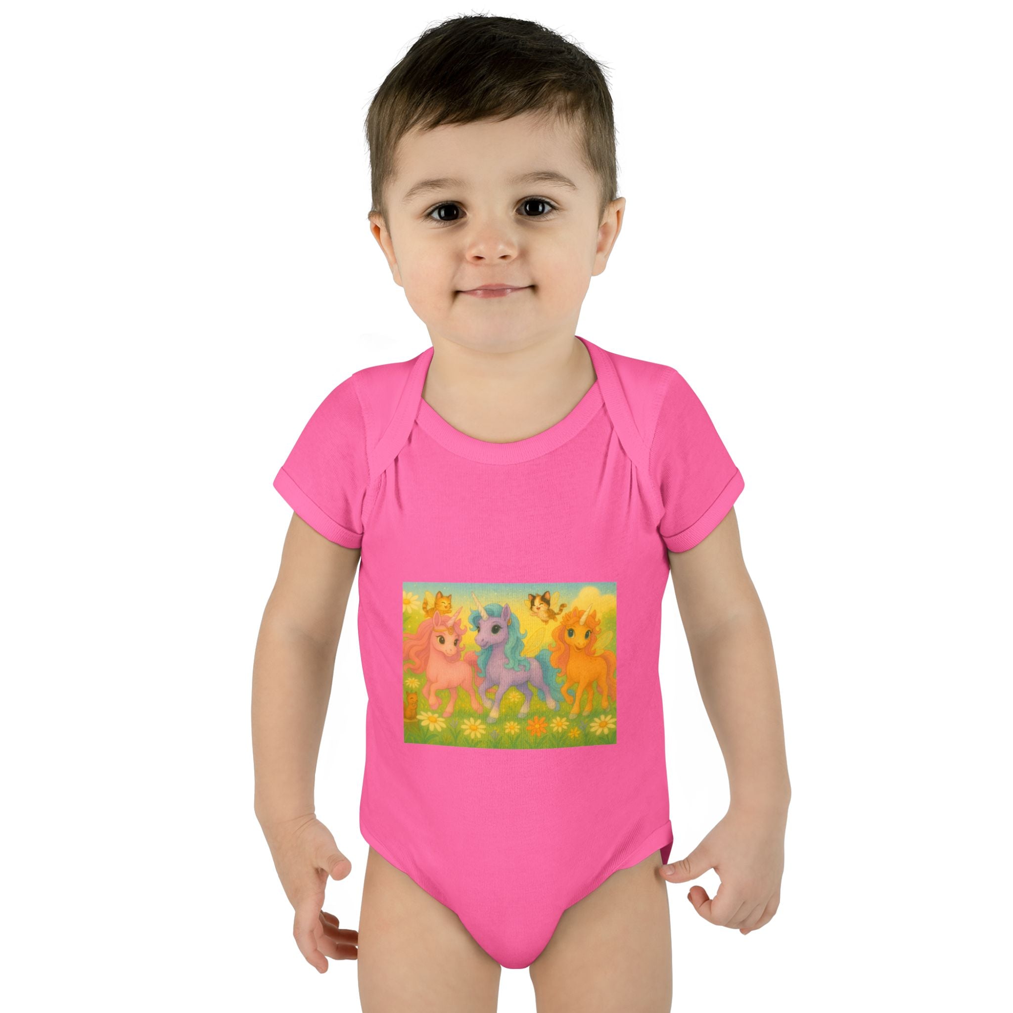 Bodysuit - Whimsical Unicorn Princesses and Forest Animals Playful Design