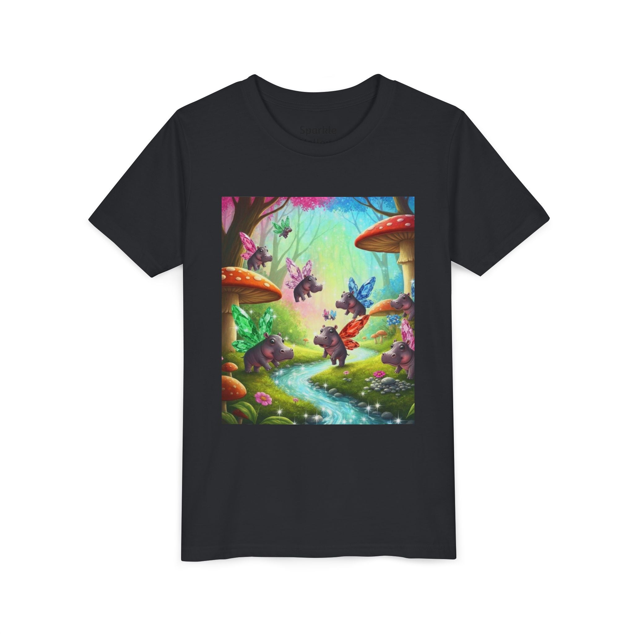 Magical Hippo Fairies Mushroom Grove Youth Tee