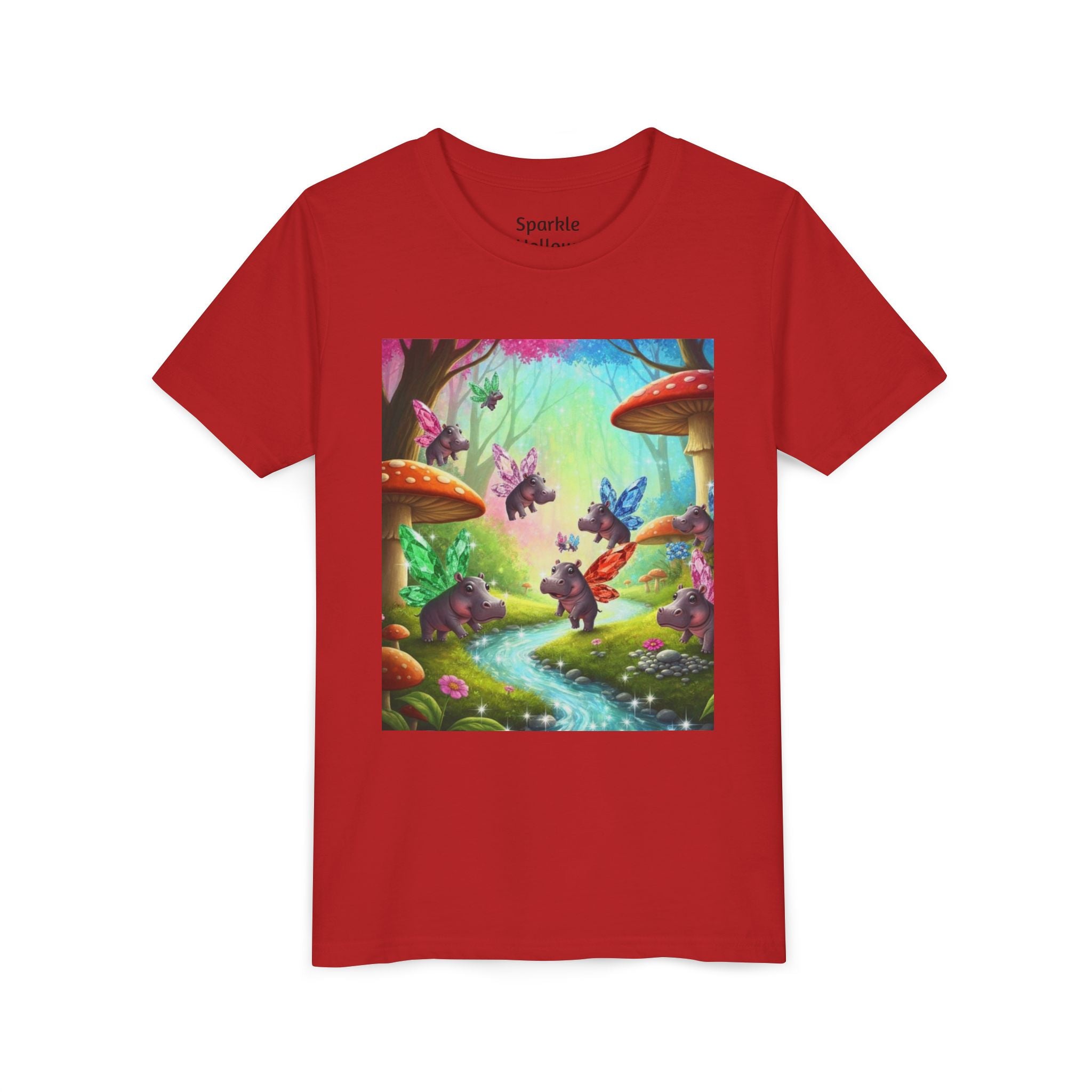 Magical Hippo Fairies Mushroom Grove Youth Tee