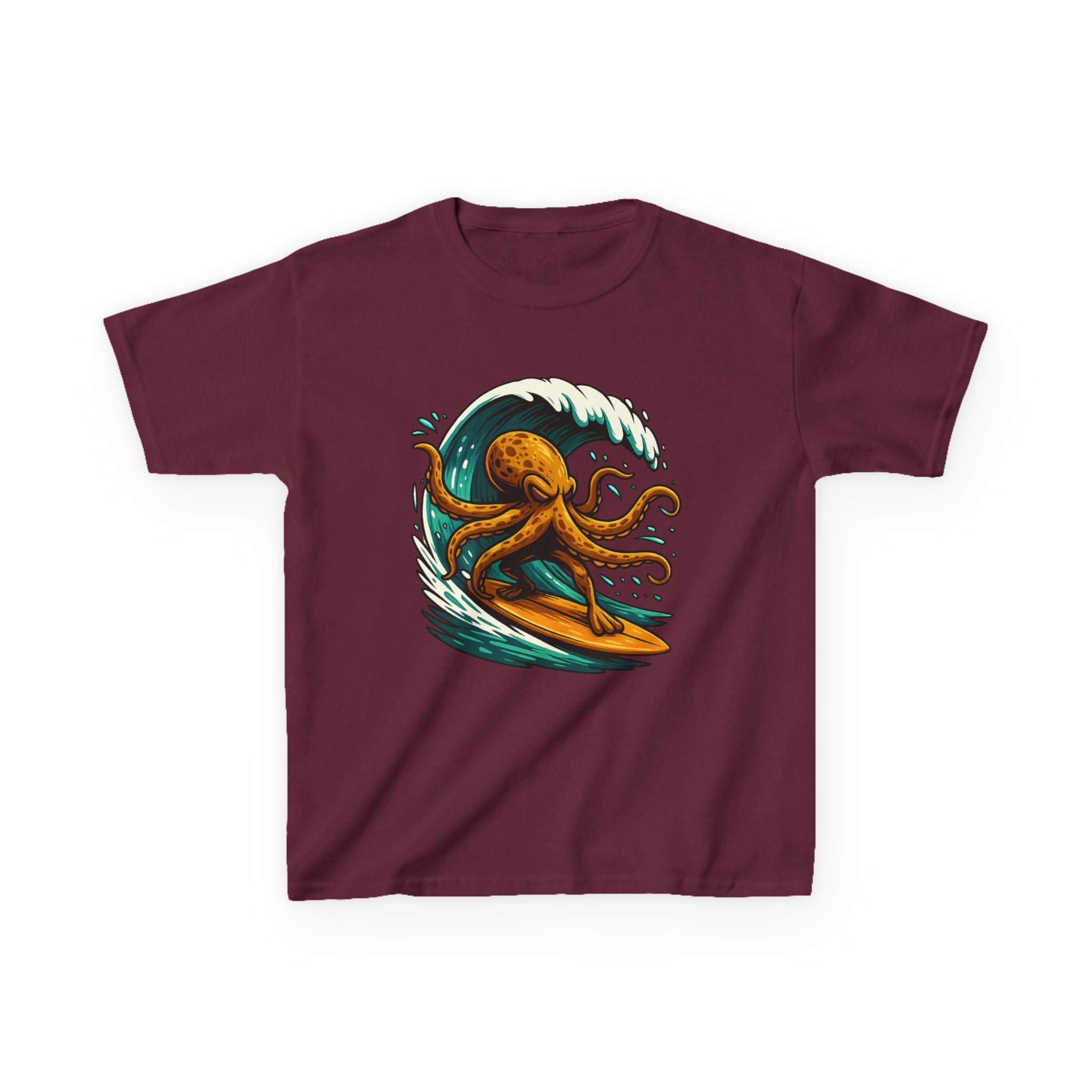 Kids Tee — Octo Surfer Surfing Wave Graphic