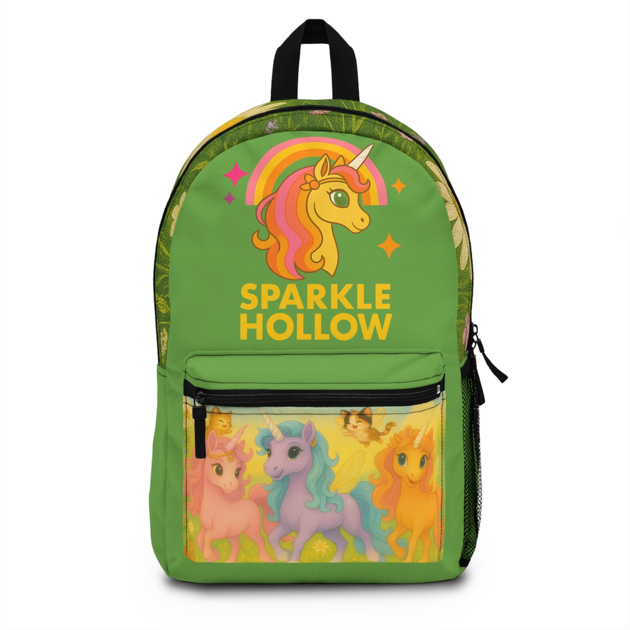 Backpack - Whimsical Unicorn Princesses playing in the daisies
