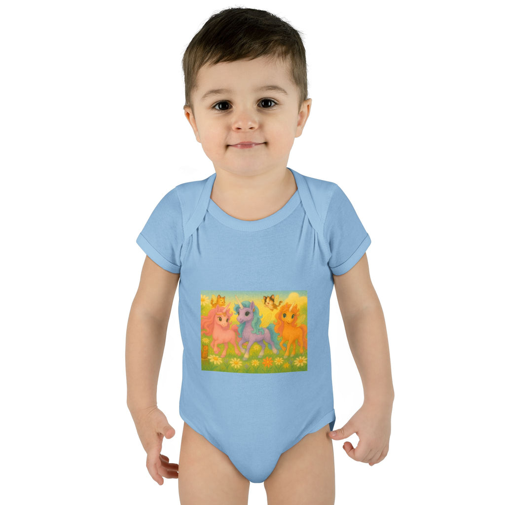 Bodysuit - Whimsical Unicorn Princesses and Forest Animals Playful Design