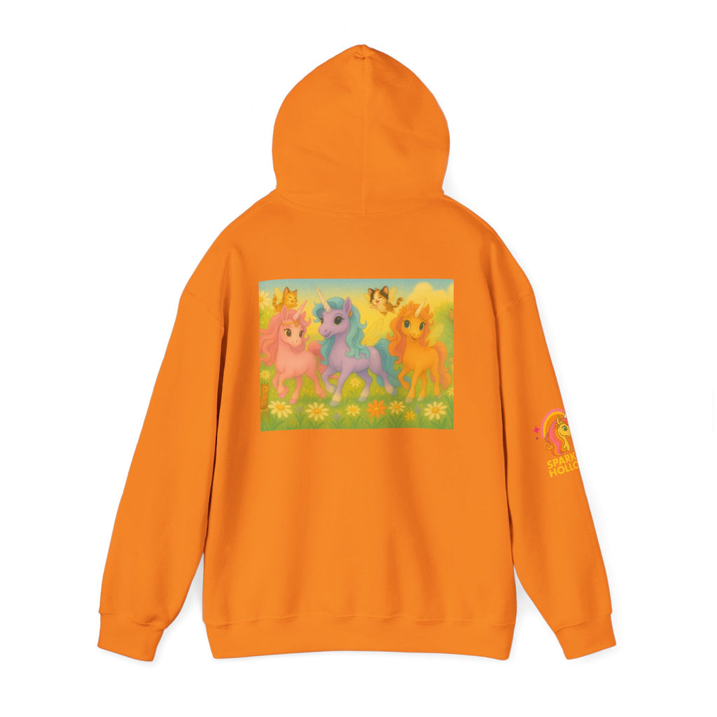 Hooded Sweatshirt - Whimsical Unicorn Princess Trio Design