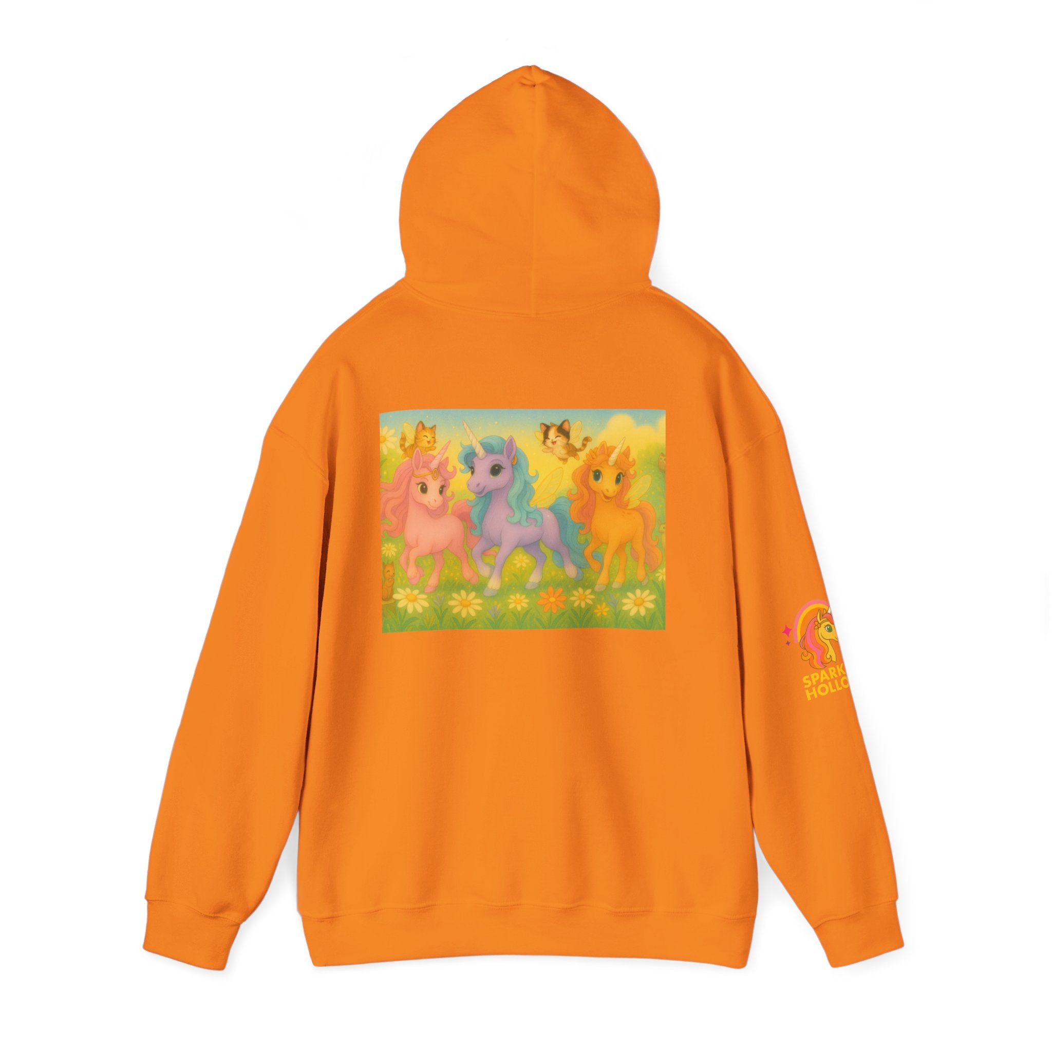 Hooded Sweatshirt - Whimsical Unicorn Princess Trio Design