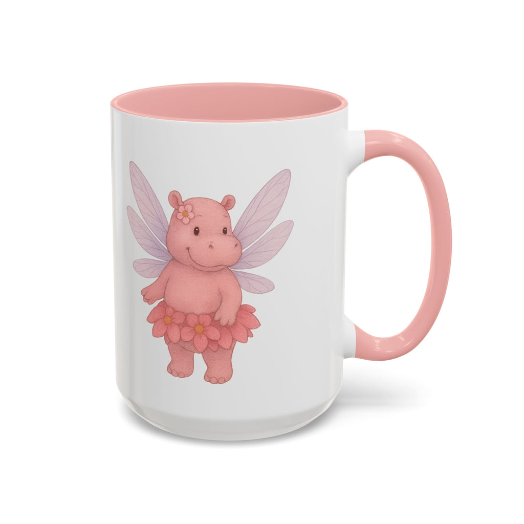Coffee Mug - Whimsical Hippo Fairy Design