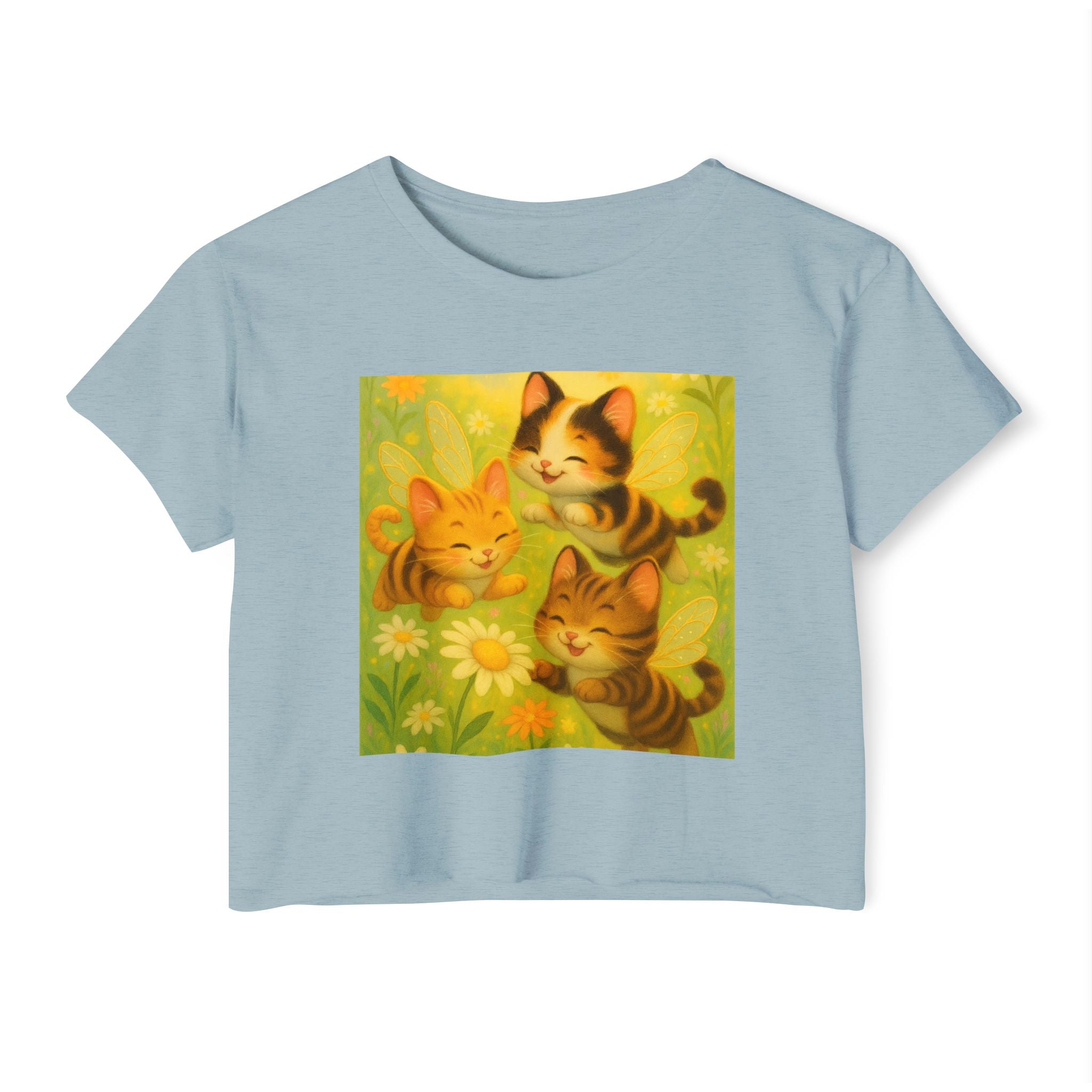 Cute Cat Festival Crop Top for Women - Perfect for Summer Celebrations