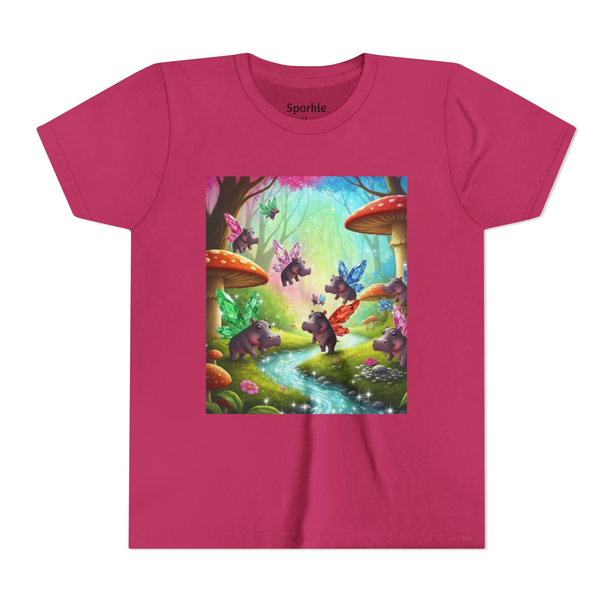 Magical Hippo Fairies Mushroom Grove Youth Tee