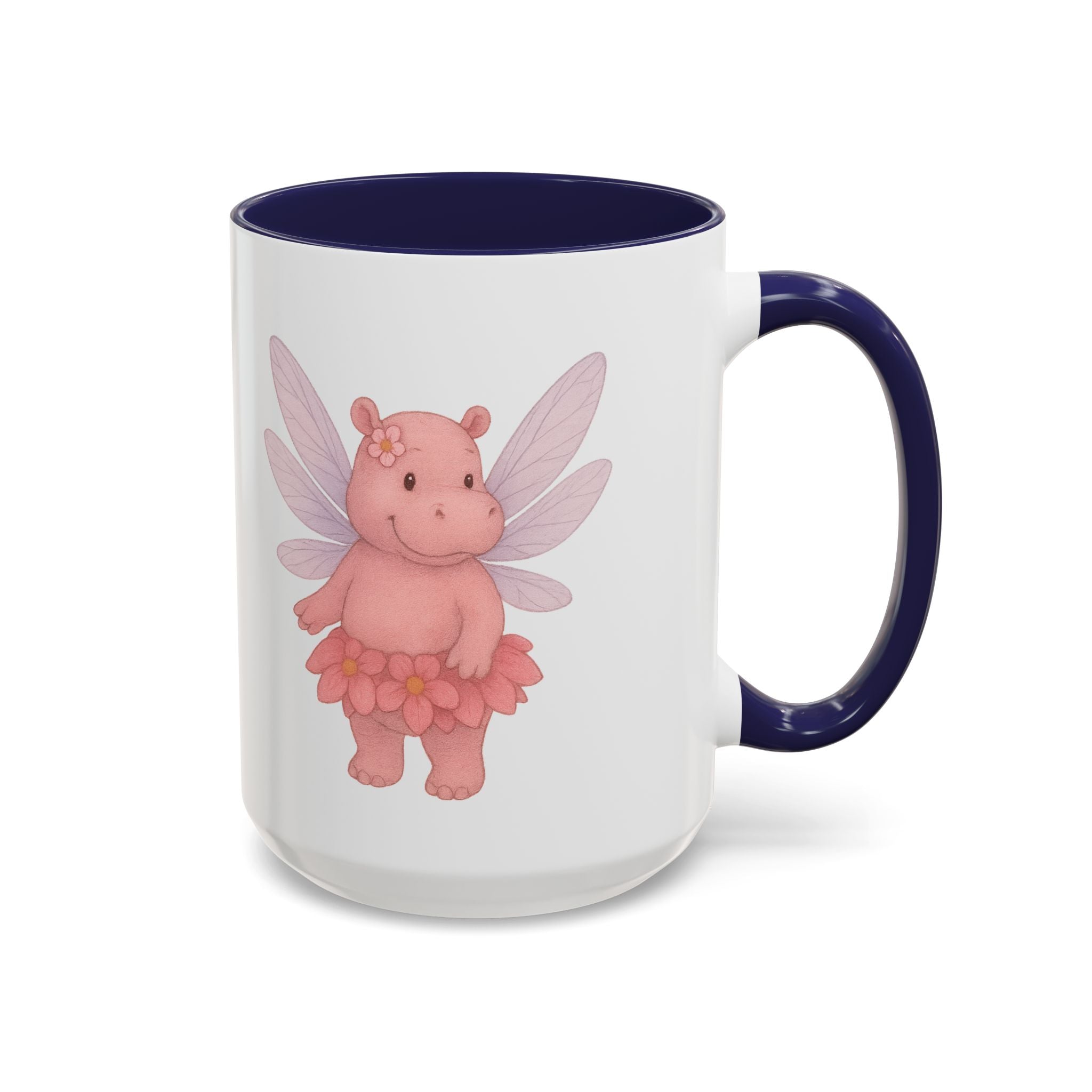 Coffee Mug - Whimsical Hippo Fairy Design