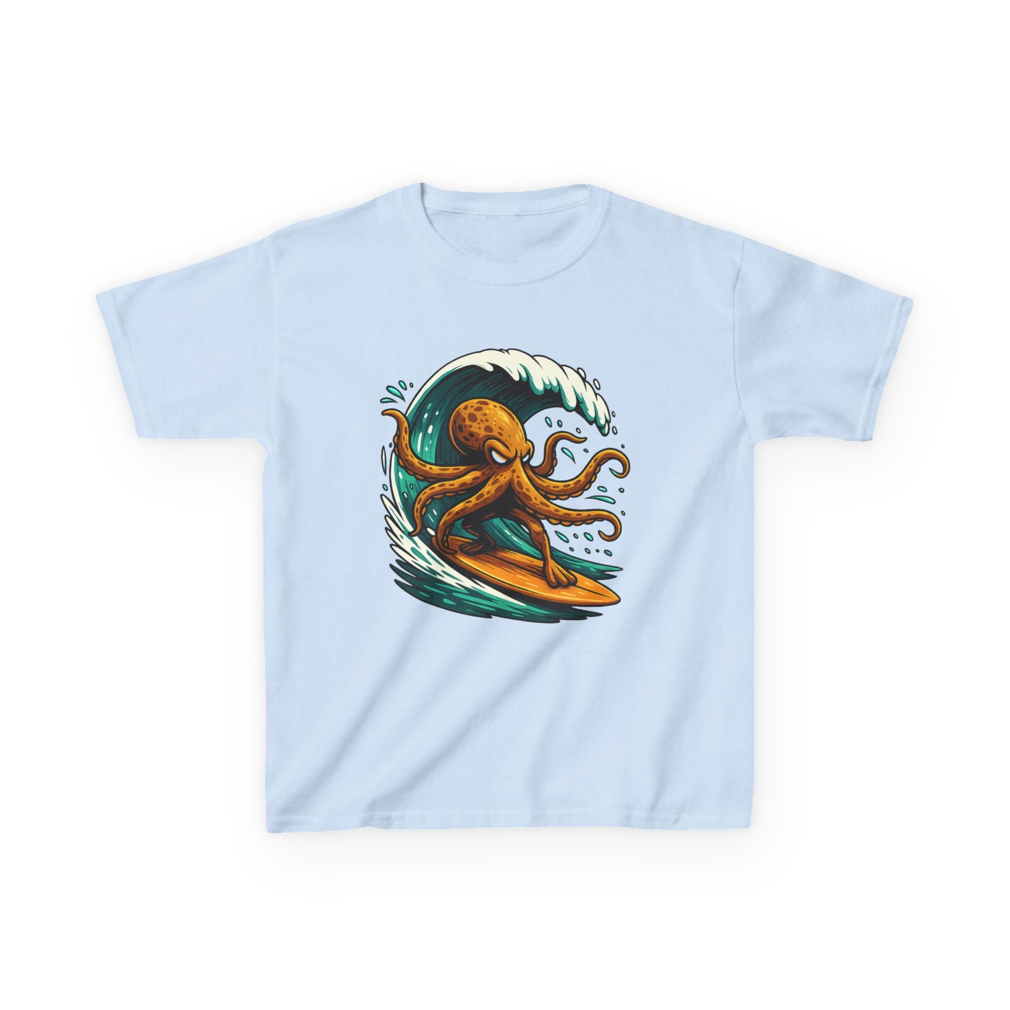 Kids Tee — Octo Surfer Surfing Wave Graphic
