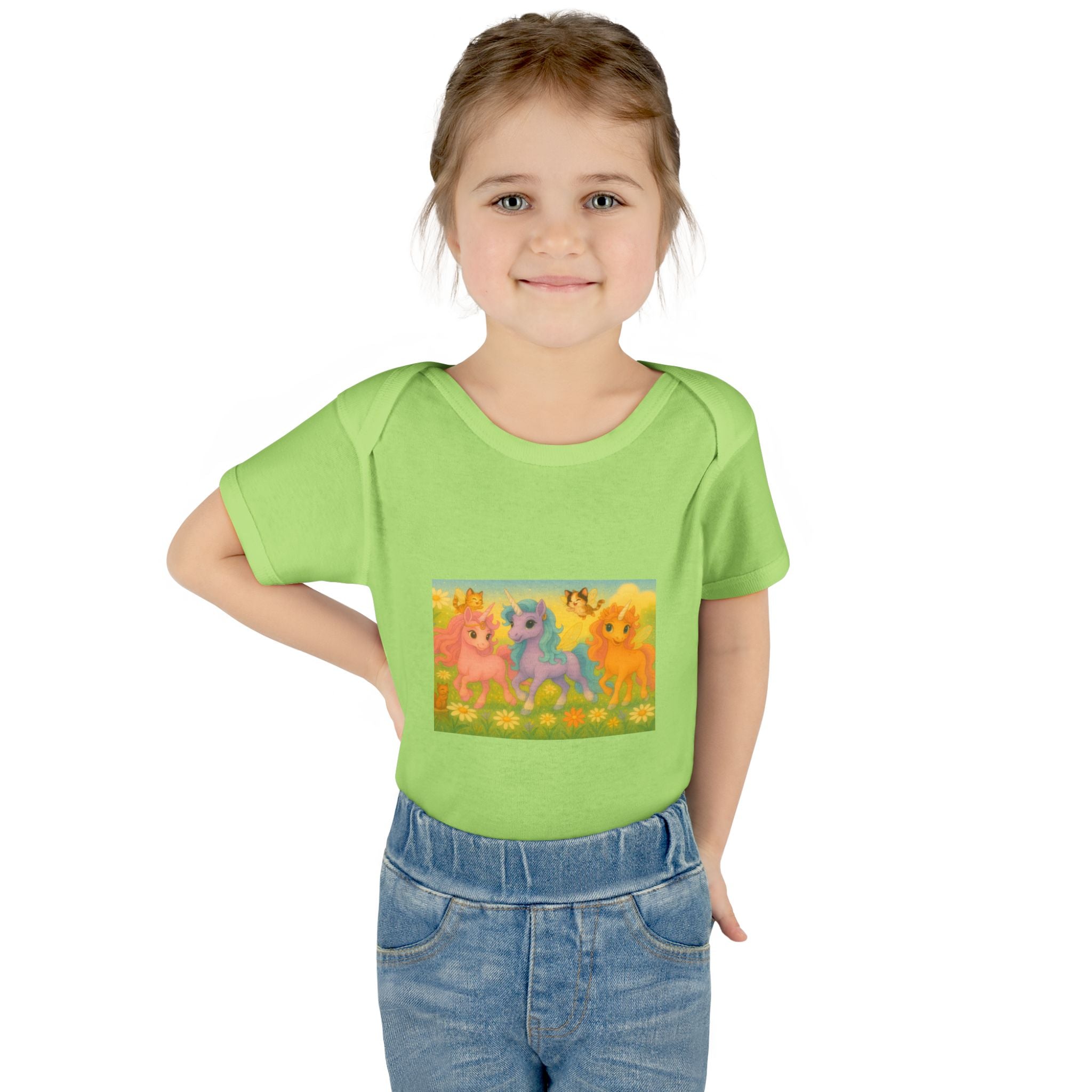 Bodysuit - Whimsical Unicorn Princesses and Forest Animals Playful Design