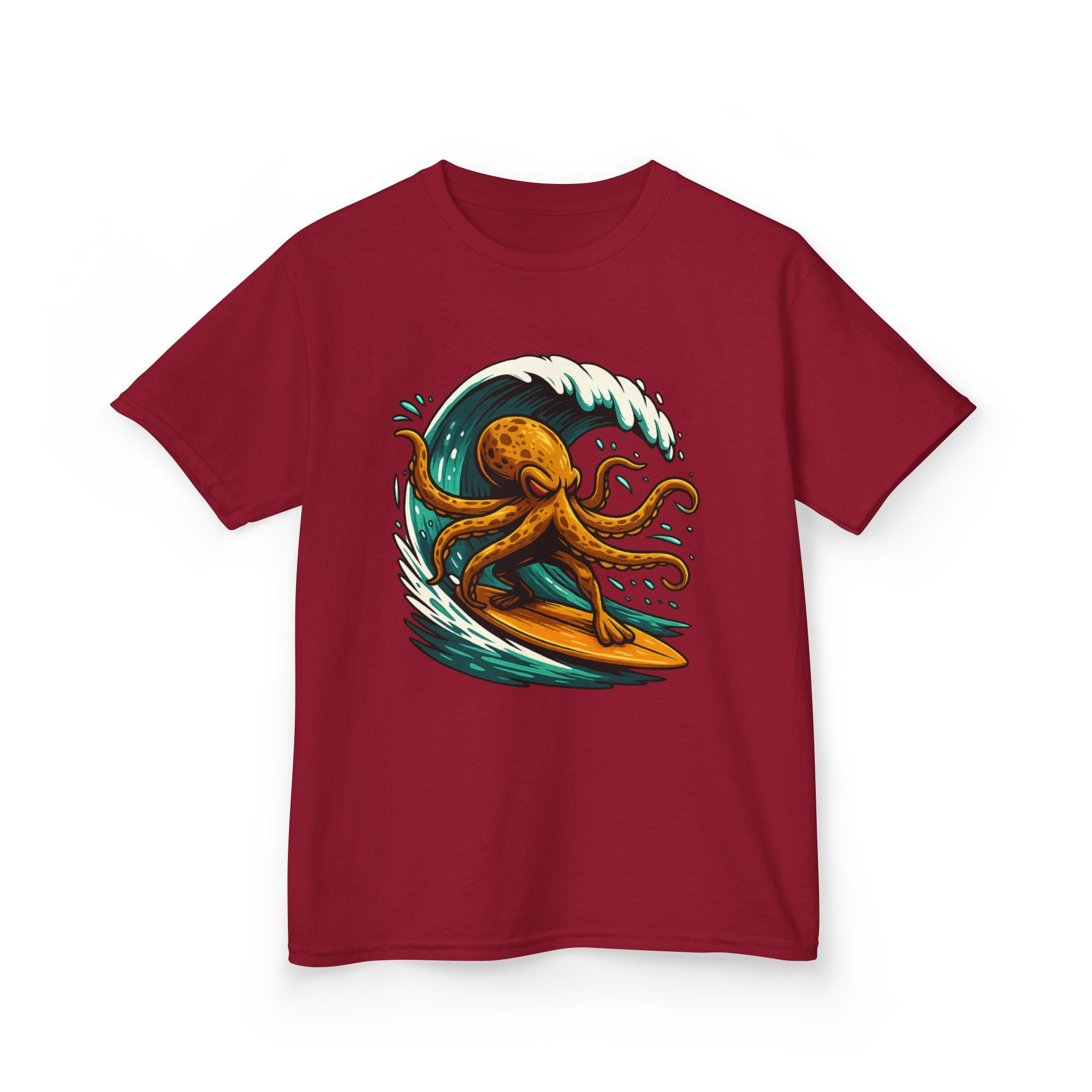 Kids Tee — Octo Surfer Surfing Wave Graphic