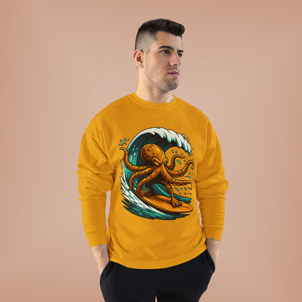 Octo Surfer Surfing Octopus Crewneck Sweatshirt