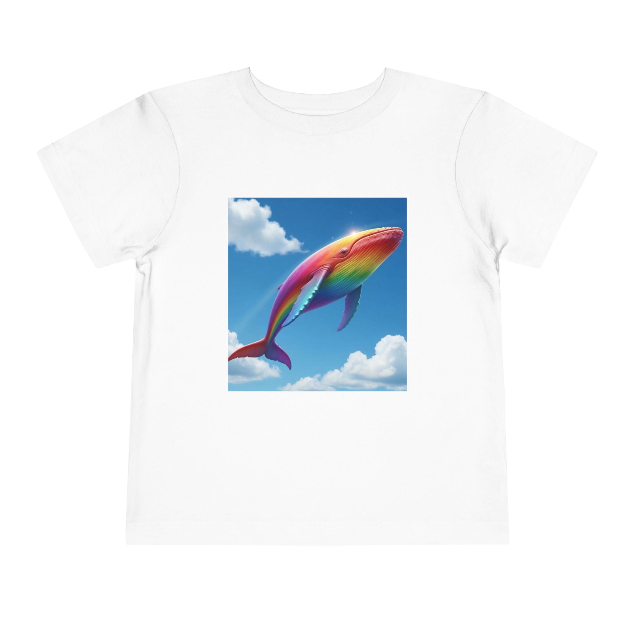 Toddler Tee - Flying Rainbow Whale from the Land of Sparkle Hollow