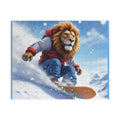 Snowboarding Lion Jigsaw Puzzle — Winter Sports Animal Art (110/252/520/1014 pcs)