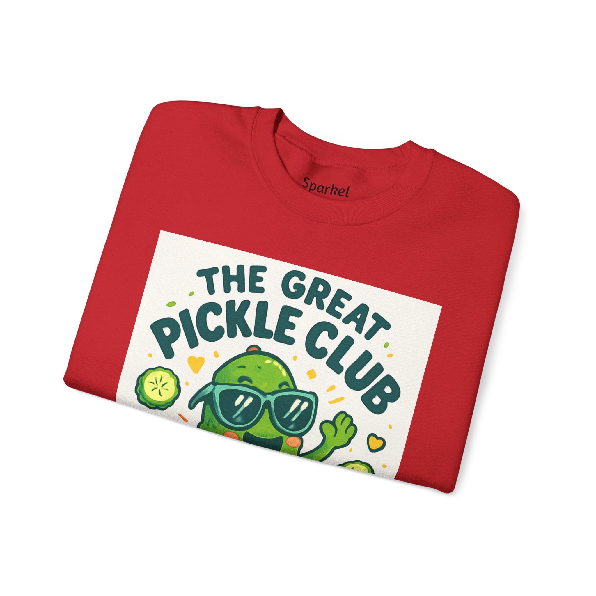 The Great Pickle Club Sweatshirt — Retro Cute Dancing Pickle Crewneck