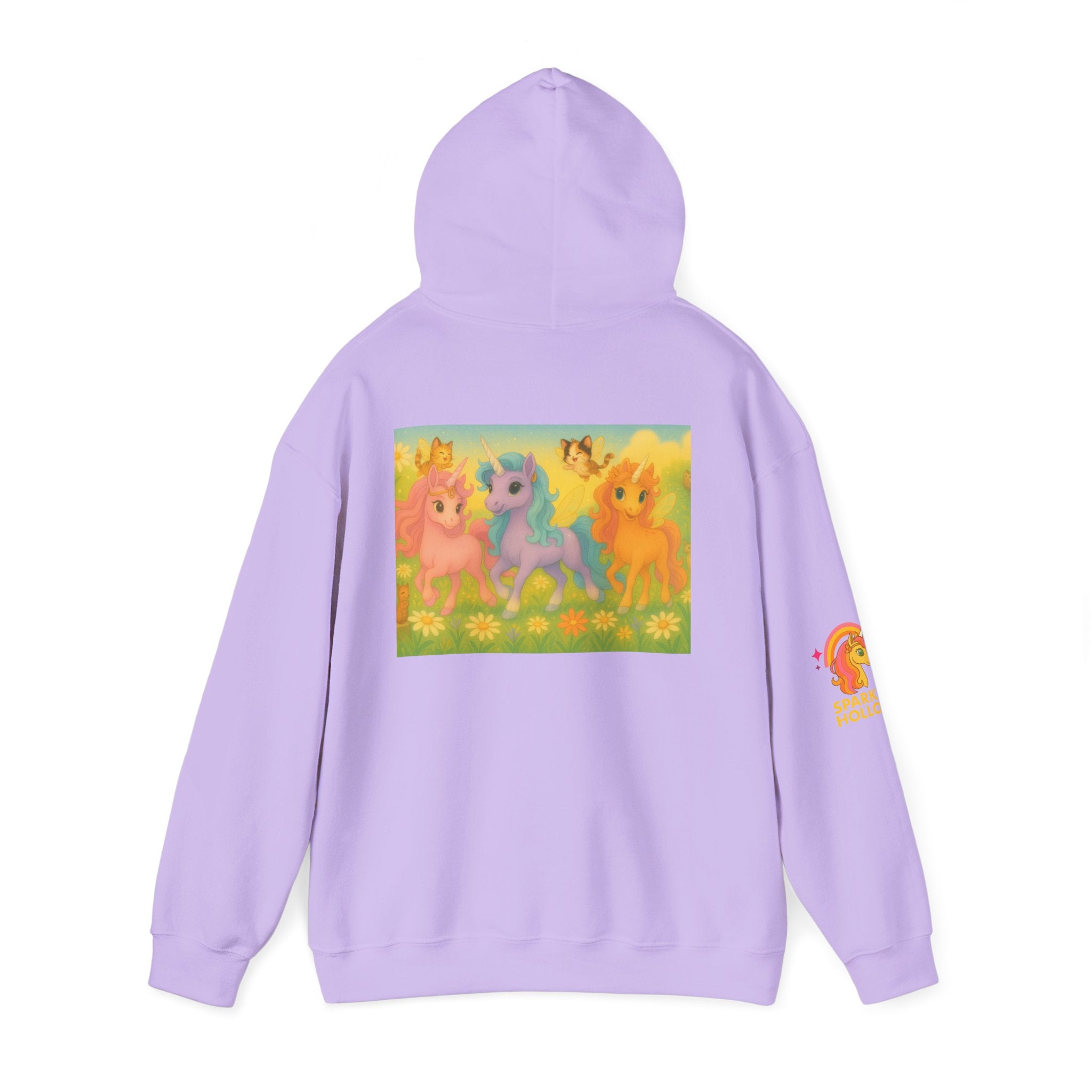 Hooded Sweatshirt - Whimsical Unicorn Princess Trio Design