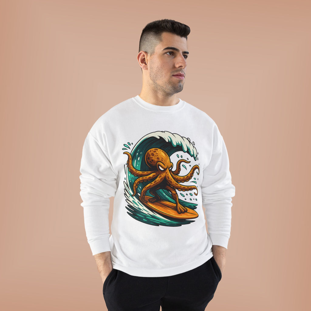 Octo Surfer Surfing Octopus Crewneck Sweatshirt