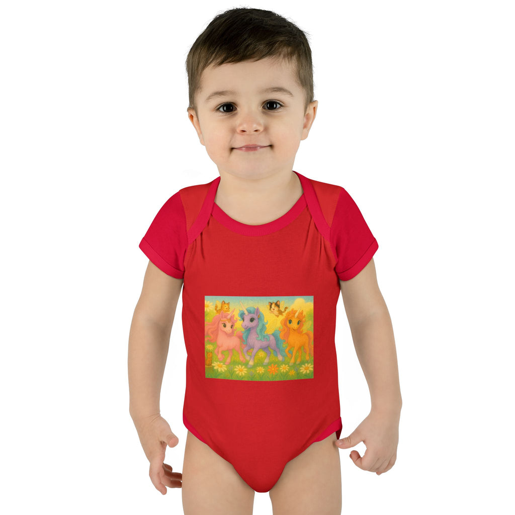 Bodysuit - Whimsical Unicorn Princesses and Forest Animals Playful Design