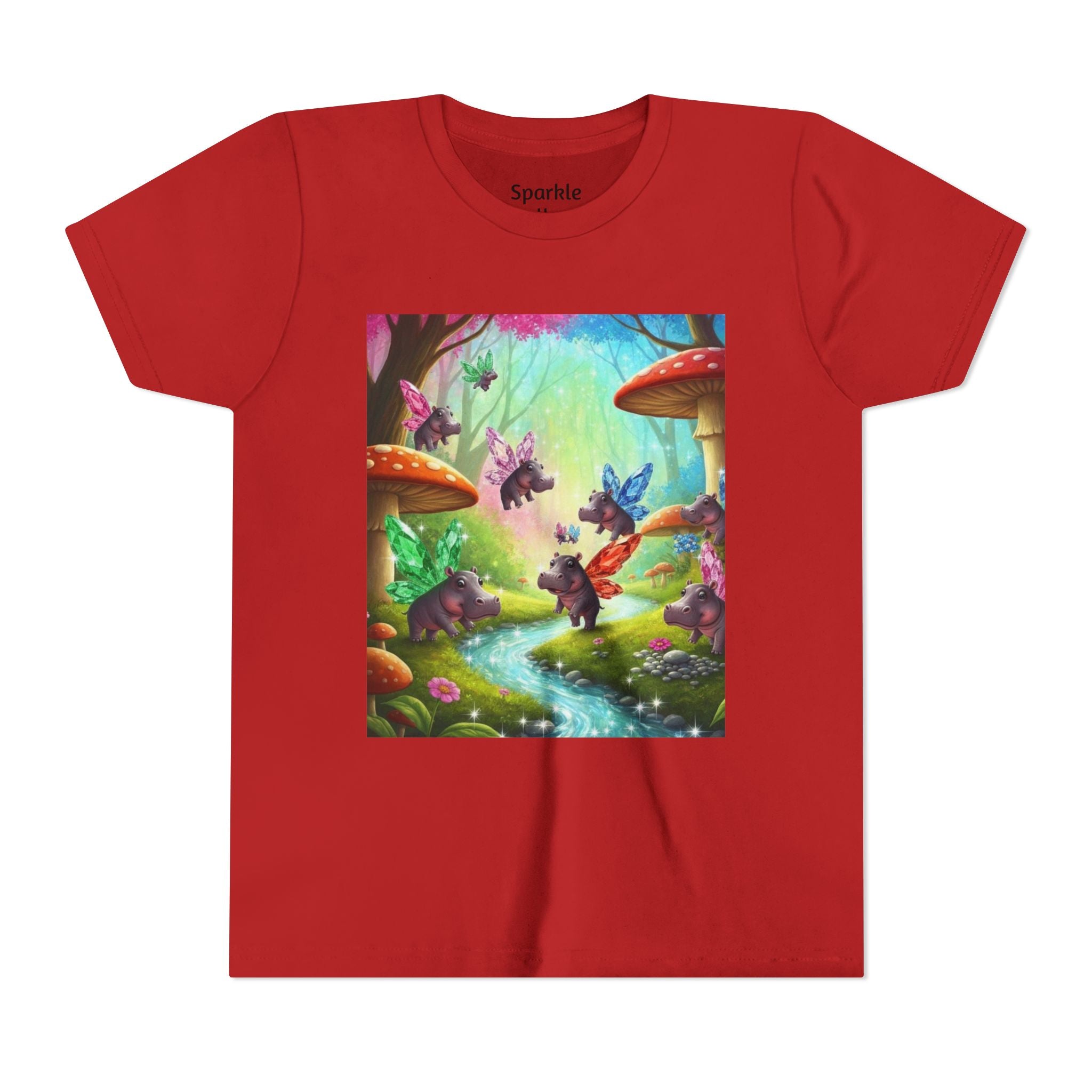Magical Hippo Fairies Mushroom Grove Youth Tee