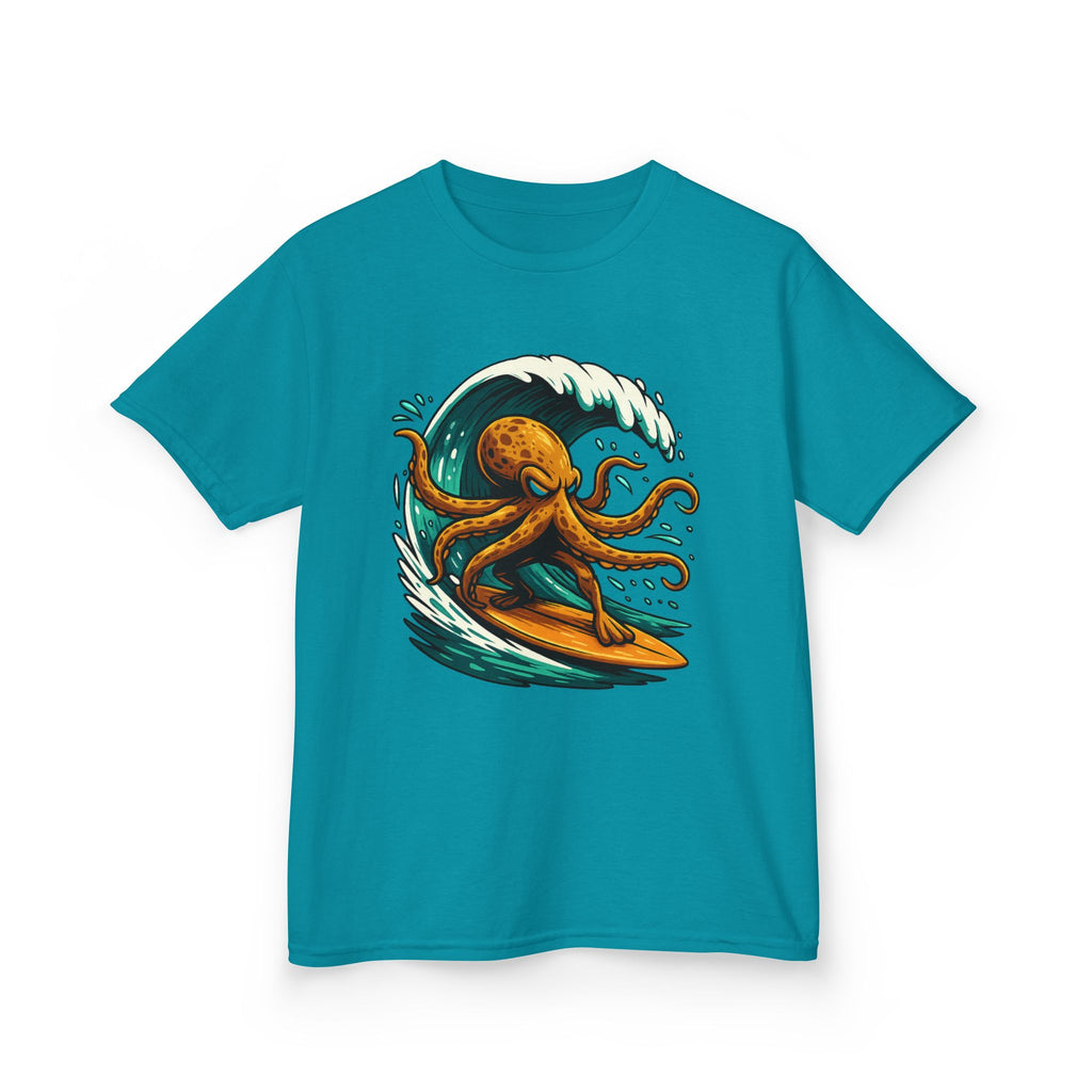 Kids Tee — Octo Surfer Surfing Wave Graphic