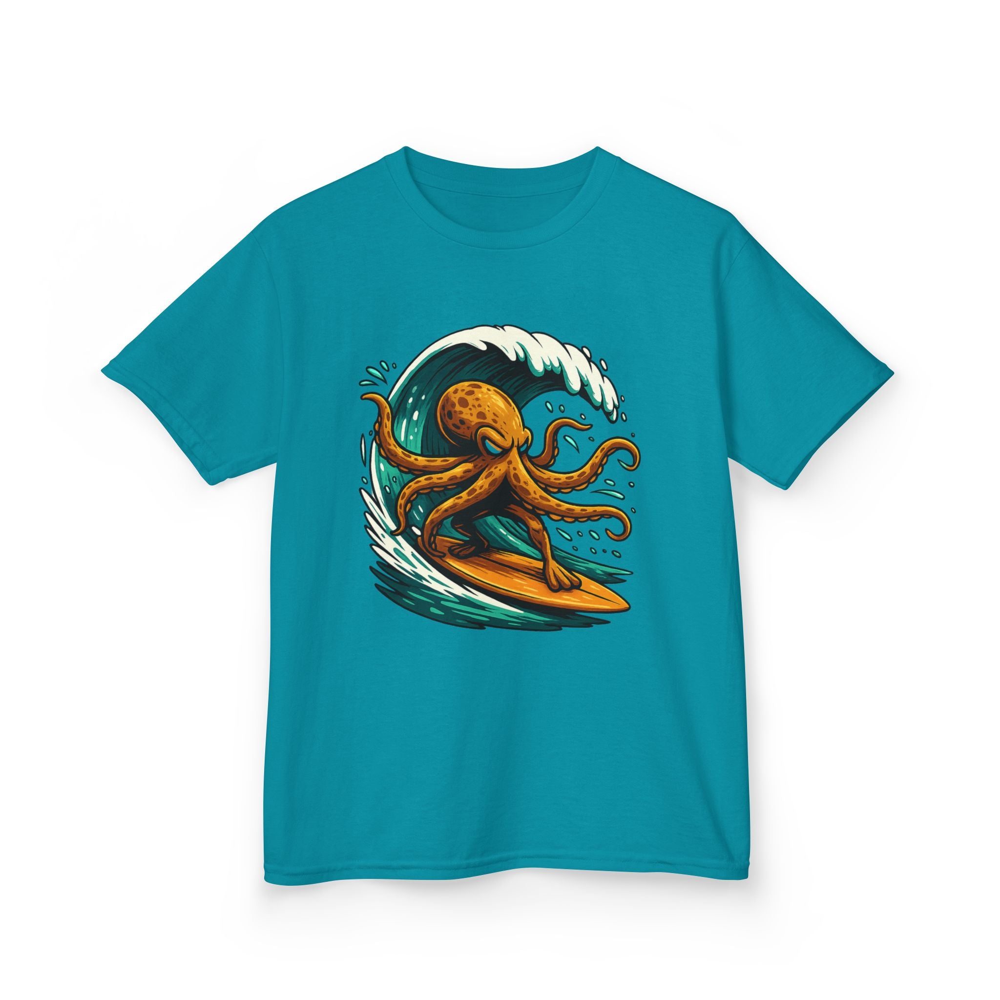 Kids Tee — Octo Surfer Surfing Wave Graphic