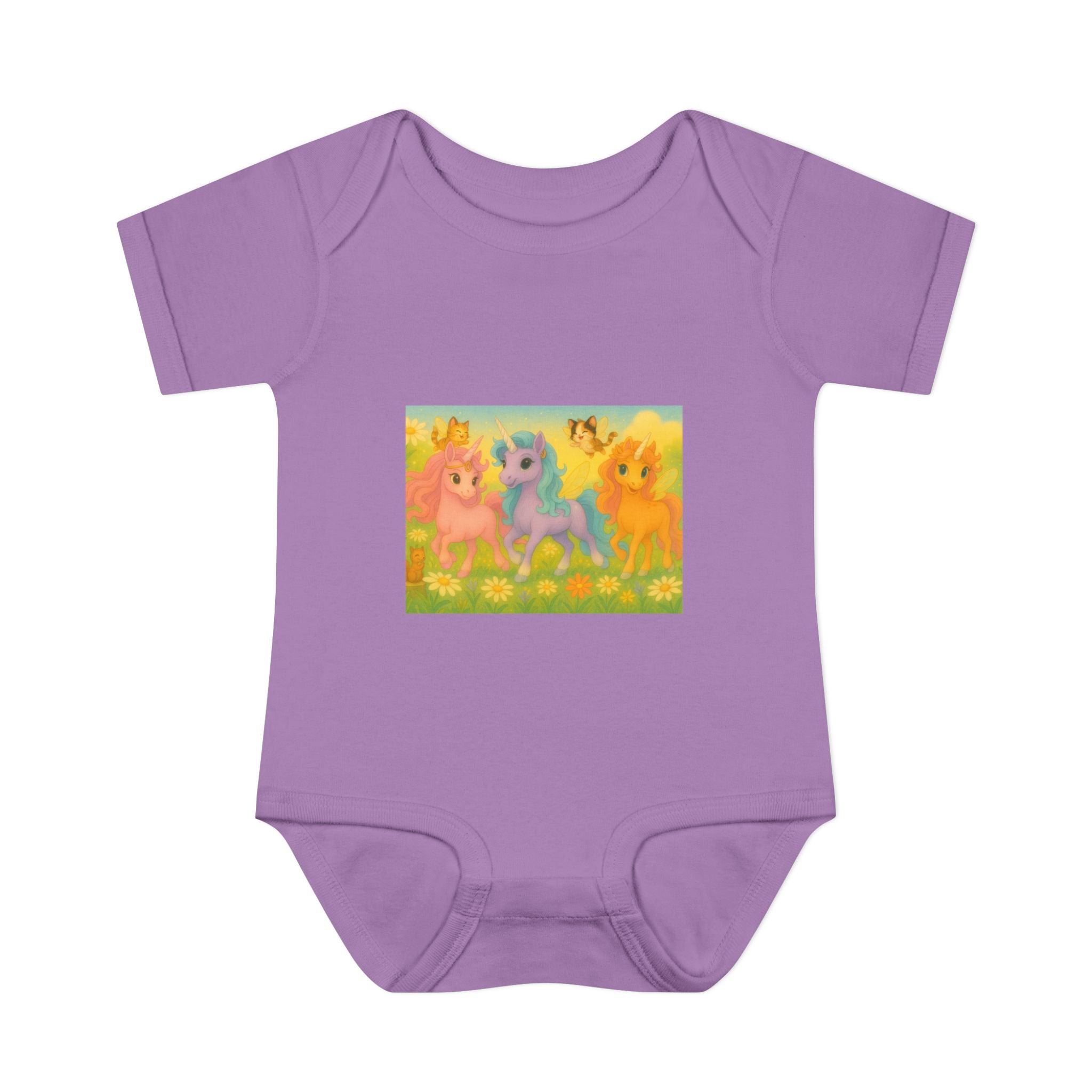 Bodysuit - Whimsical Unicorn Princesses and Forest Animals Playful Design