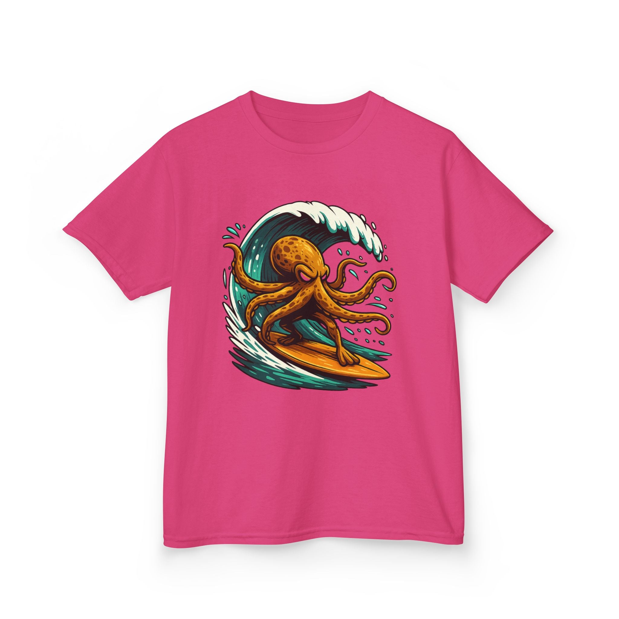 Kids Tee — Octo Surfer Surfing Wave Graphic