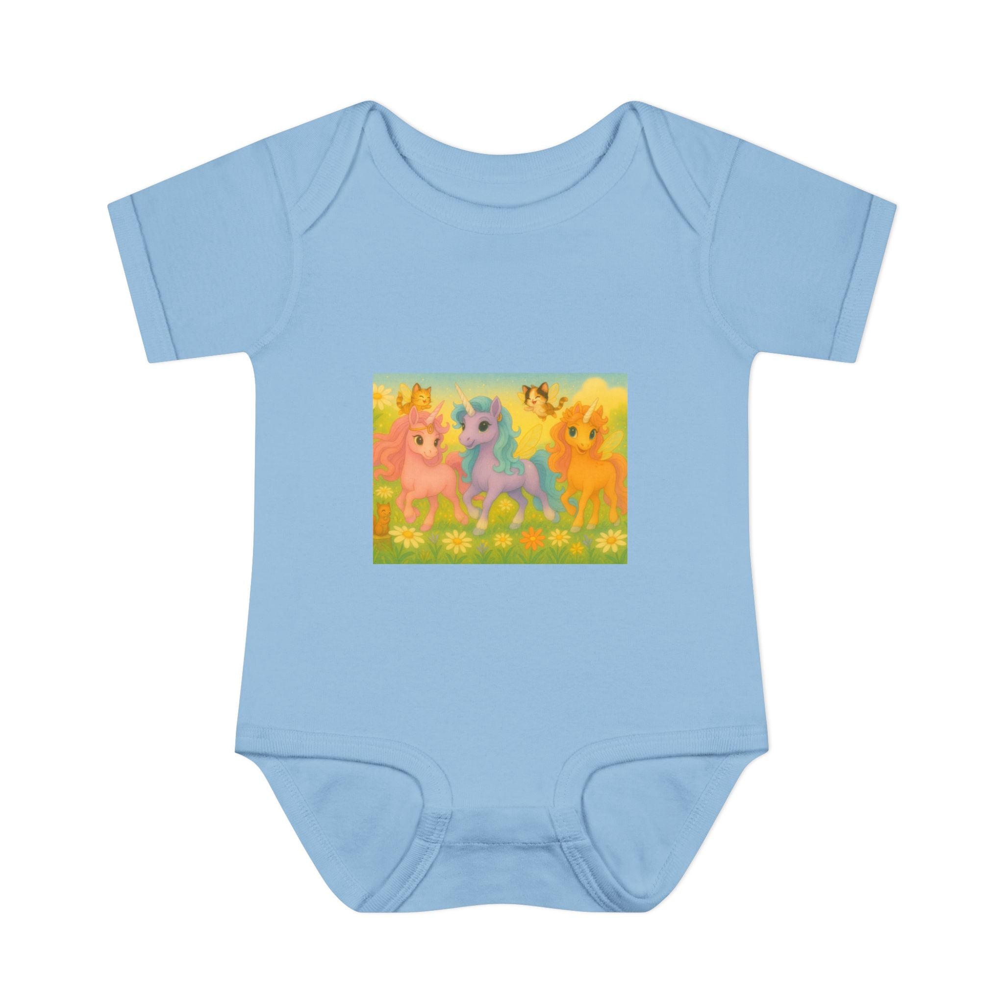 Bodysuit - Whimsical Unicorn Princesses and Forest Animals Playful Design