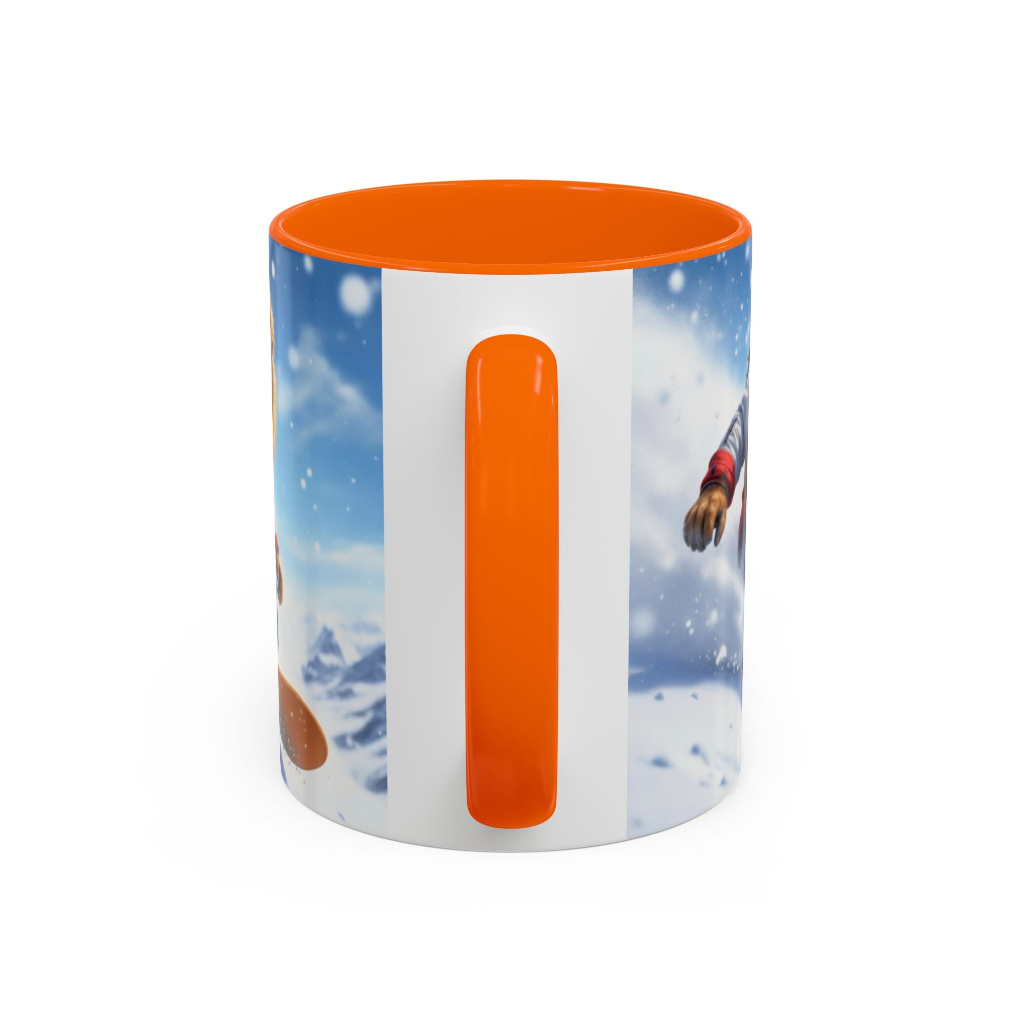 Snowboarding Lion Coffee Mug — Winter Sports Animal Art 11/15oz