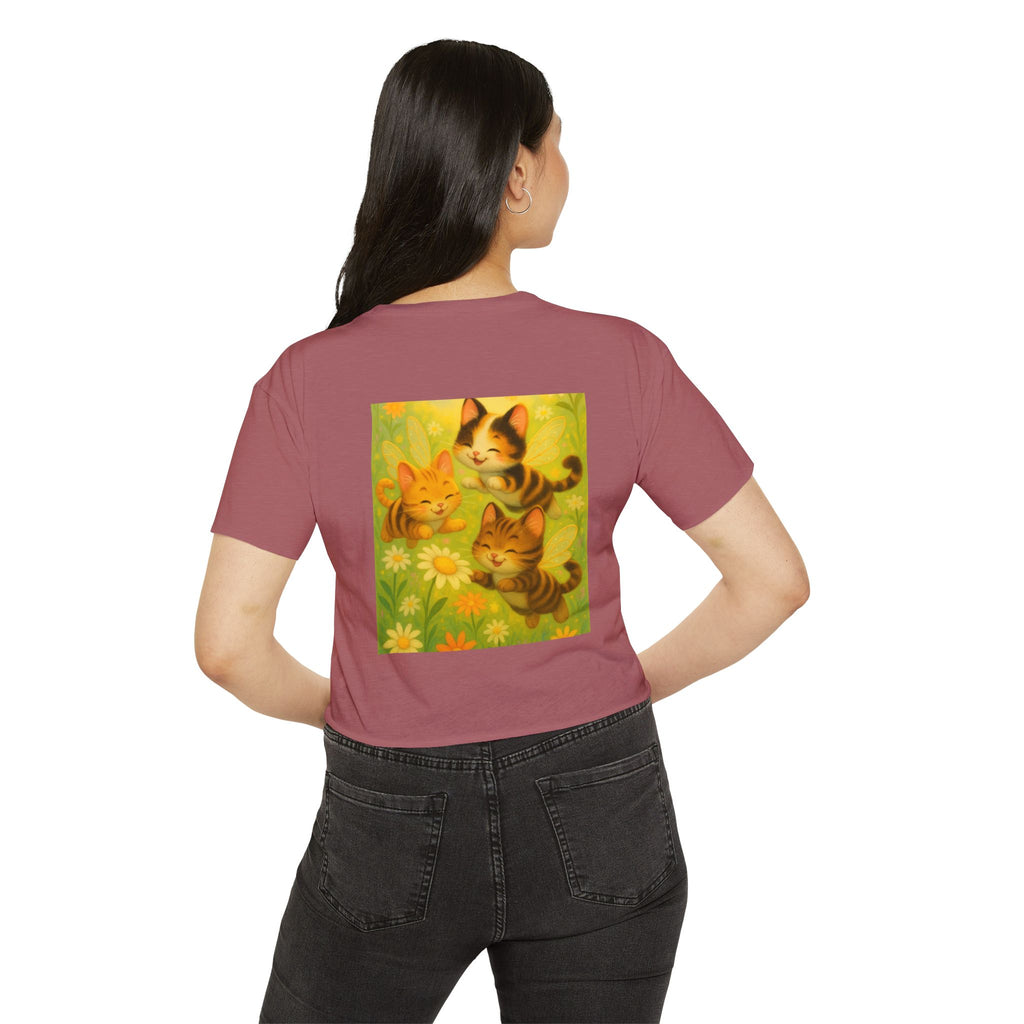 Cute Cat Festival Crop Top for Women - Perfect for Summer Celebrations