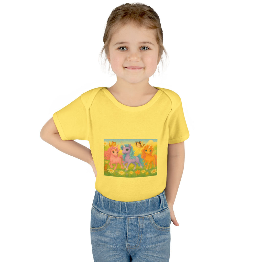 Bodysuit - Whimsical Unicorn Princesses and Forest Animals Playful Design