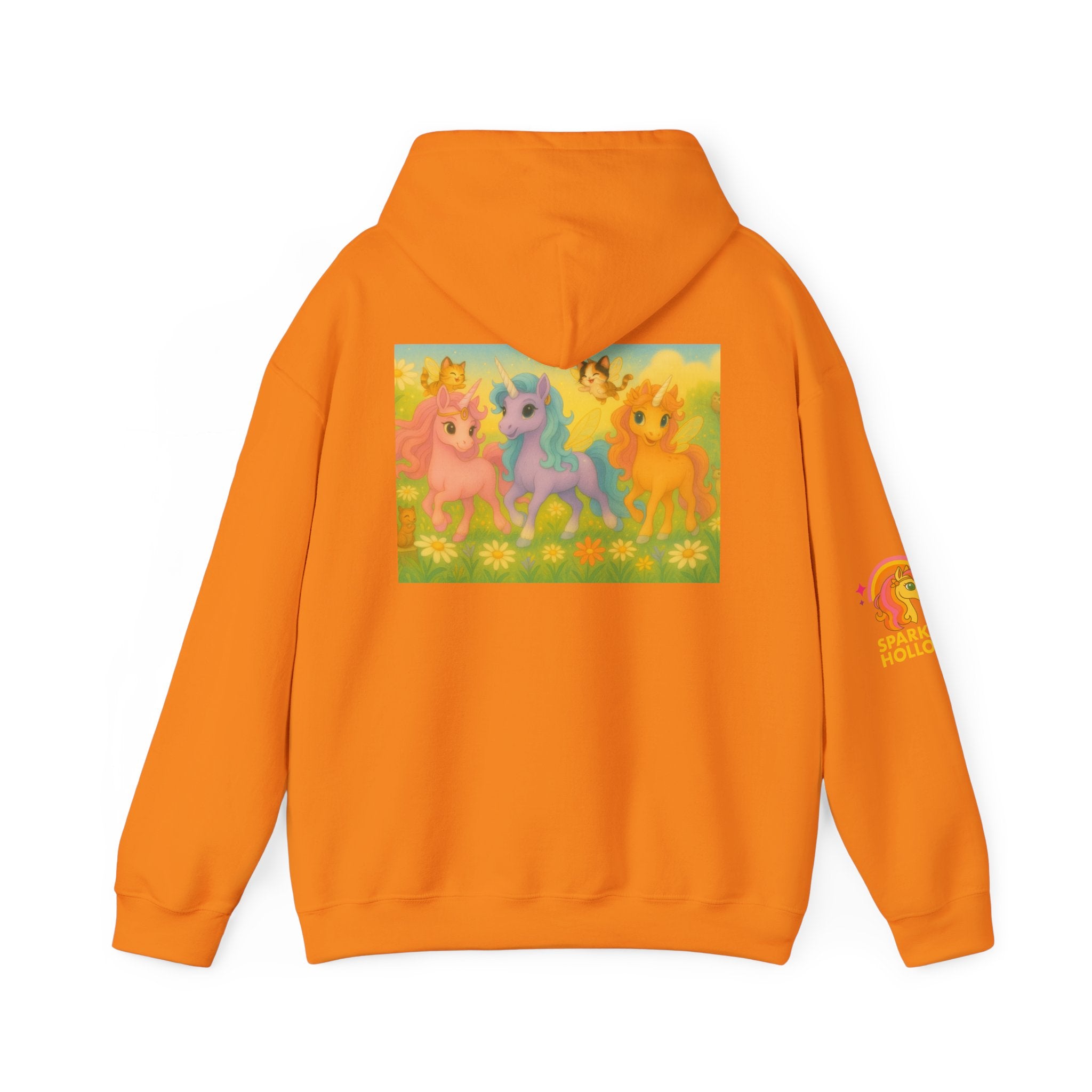 Hooded Sweatshirt - Whimsical Unicorn Princess Trio Design