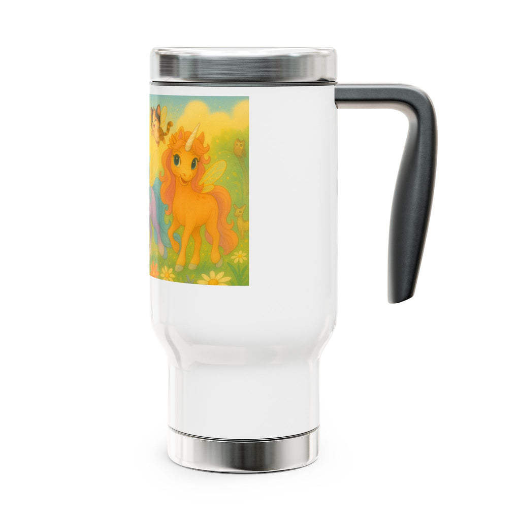 Travel Mug - Whimsical Unicorn Princess Trio from the Land of Sparkle Hollow