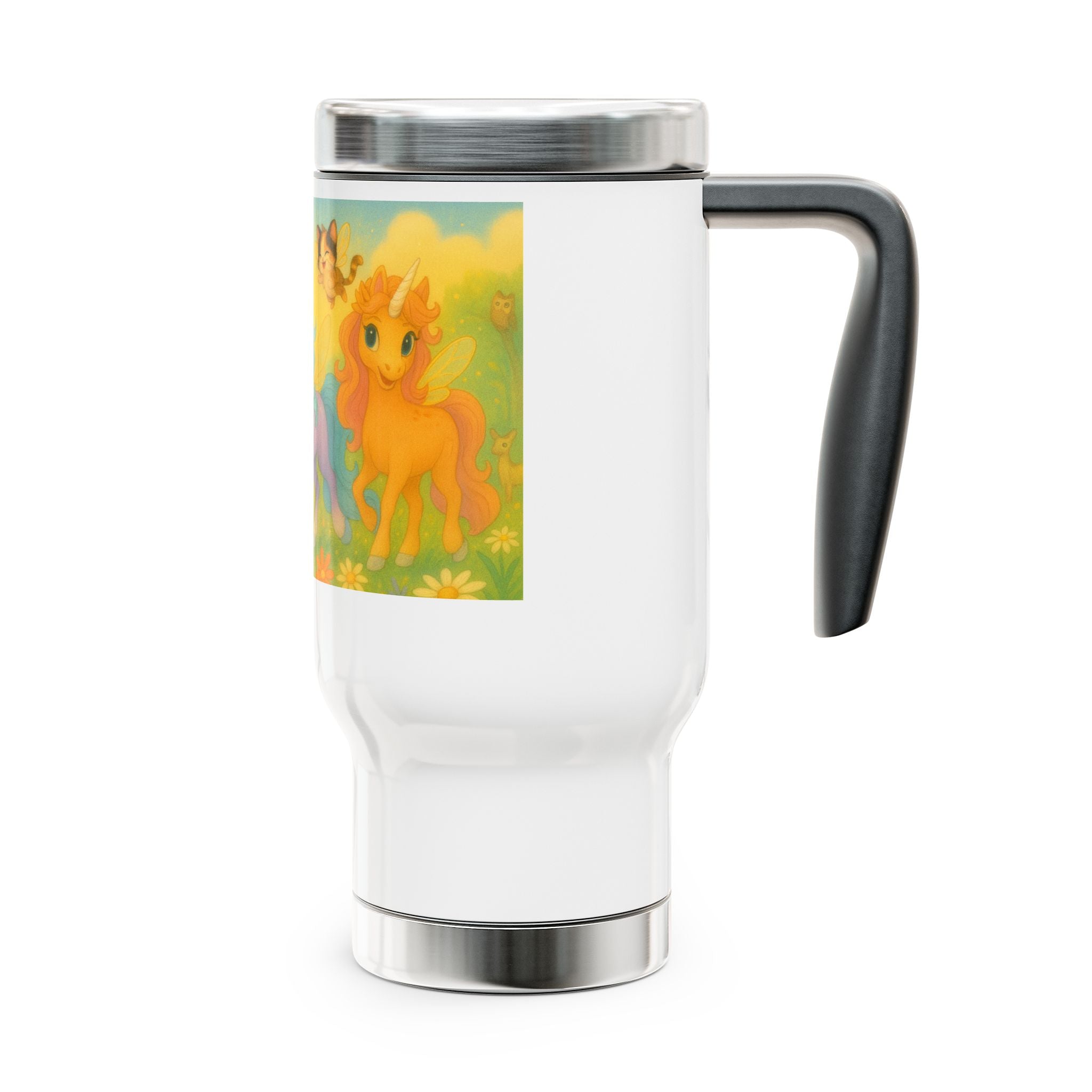 Travel Mug - Whimsical Unicorn Princess Trio from the Land of Sparkle Hollow