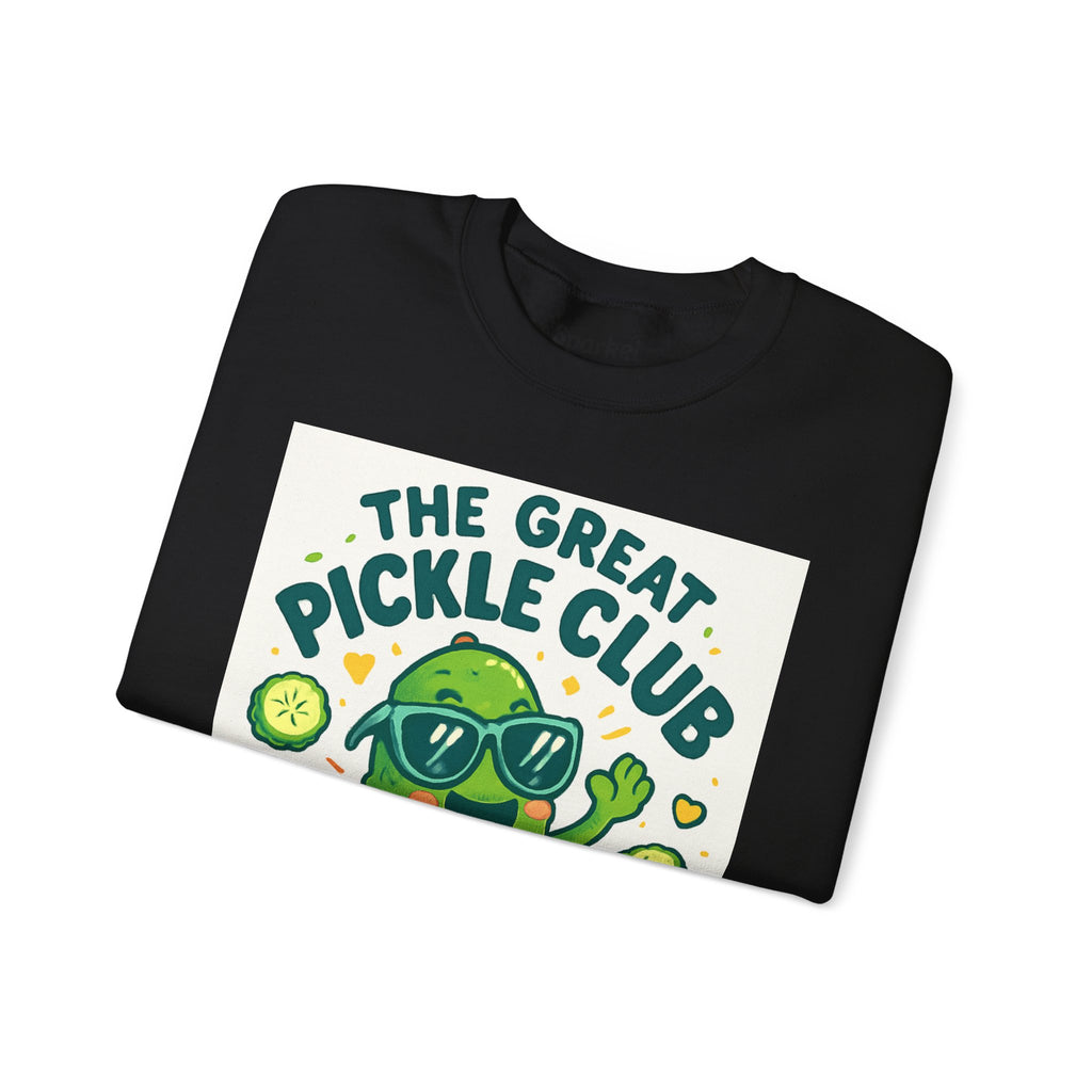 The Great Pickle Club Sweatshirt — Retro Cute Dancing Pickle Crewneck
