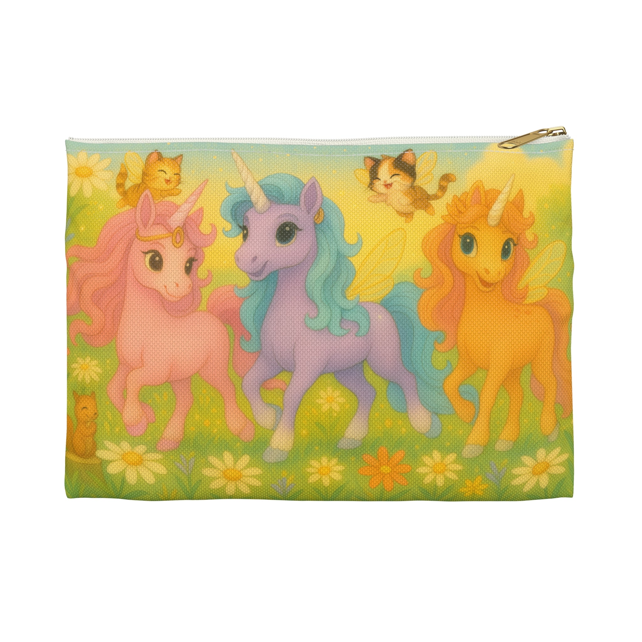 Accessory Pouch - Whimsical Unicorn Princess Trio Design from Sparkle Hollow