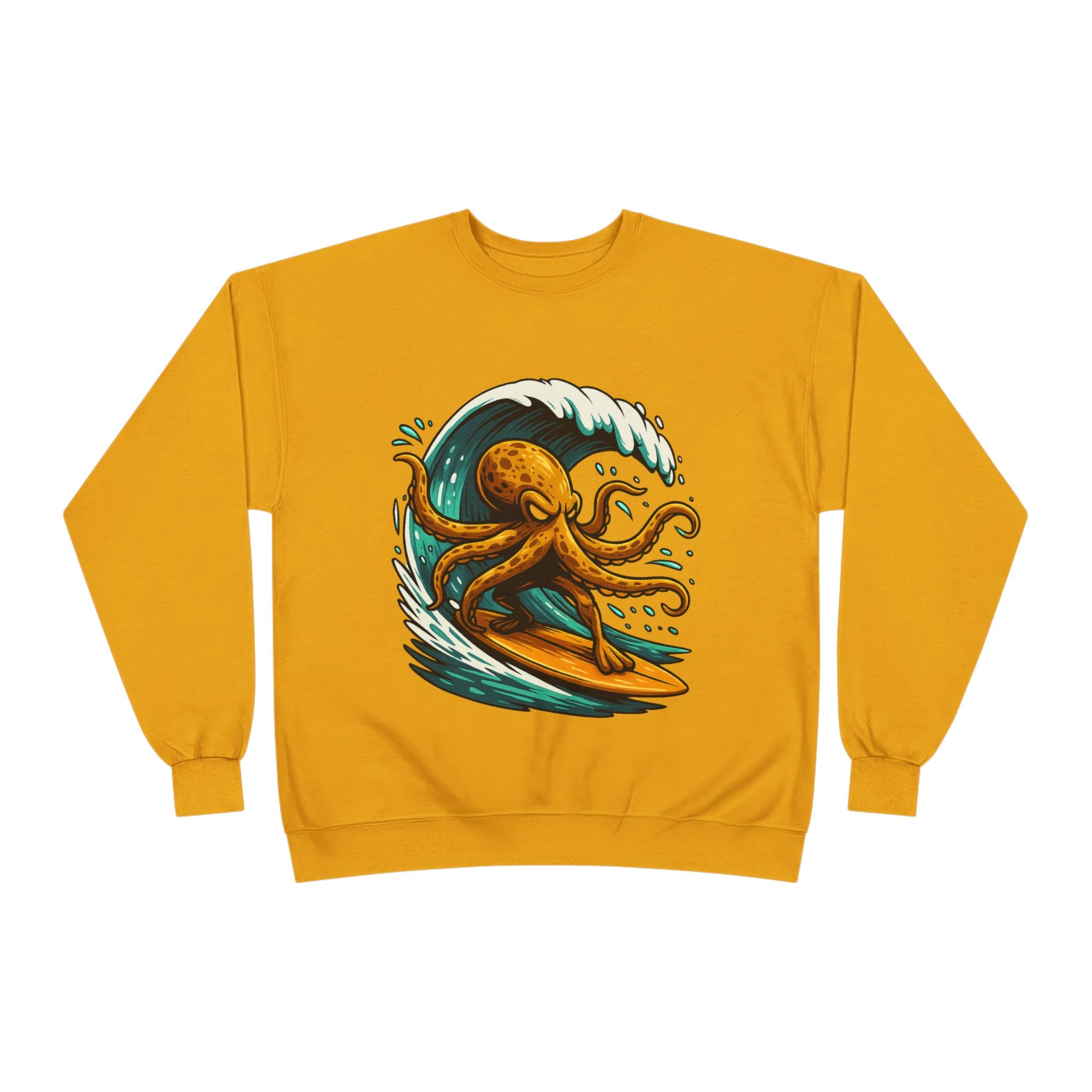 Octo Surfer Surfing Octopus Crewneck Sweatshirt
