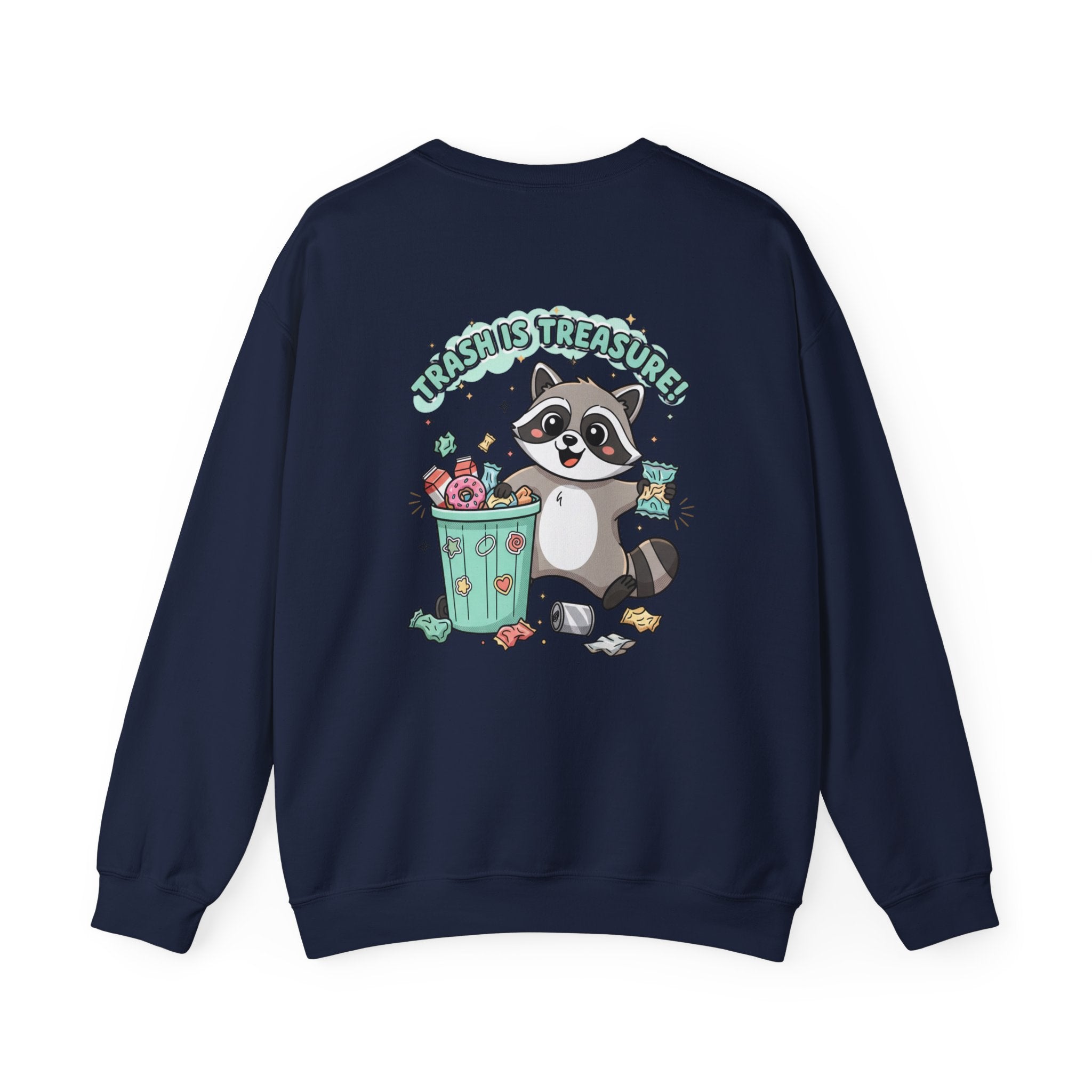 Merry Trash‑Mas Raccoon Crewneck Sweatshirt | trash panda Christmas, funny rodent