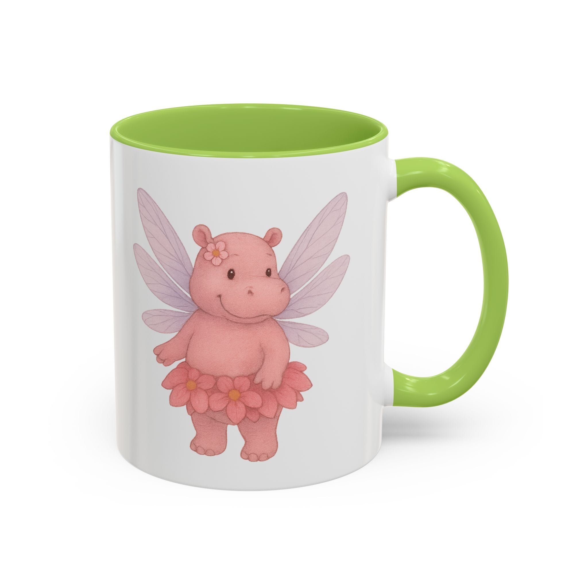 Coffee Mug - Whimsical Hippo Fairy Design